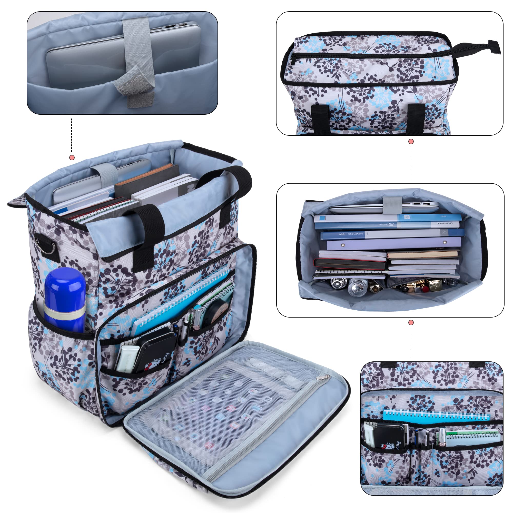 BAFASO Car Seat Organizer with Laptop Sleeve & Adjustable Shoulder Strap - Universal Front Seat Storage Organizer for Phones, Keys, Snacks - Perfect for Road Trips, Commuting & Family Travel