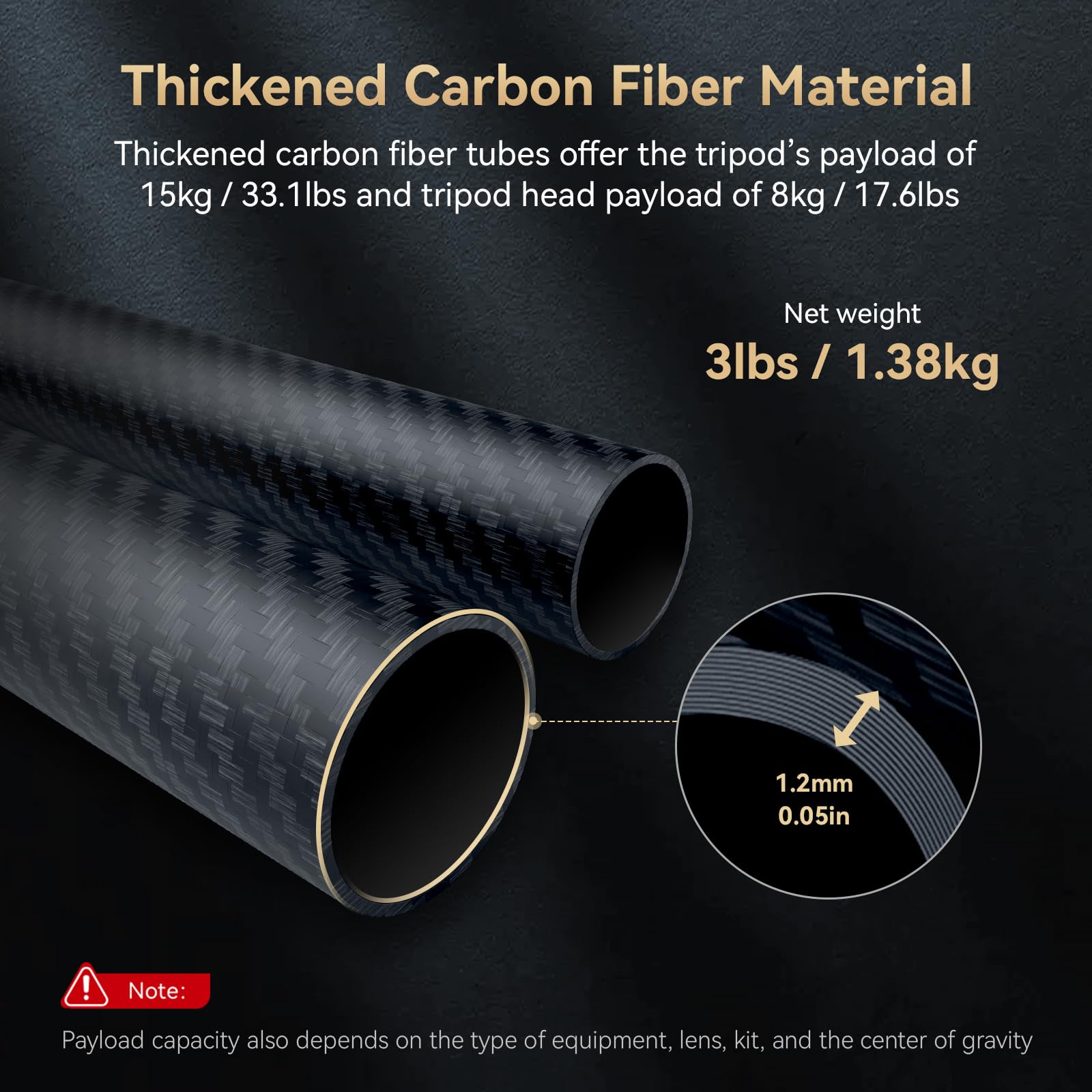 SMALLRIG AP-100 FreeRover Carbon Fiber Tripod - 59