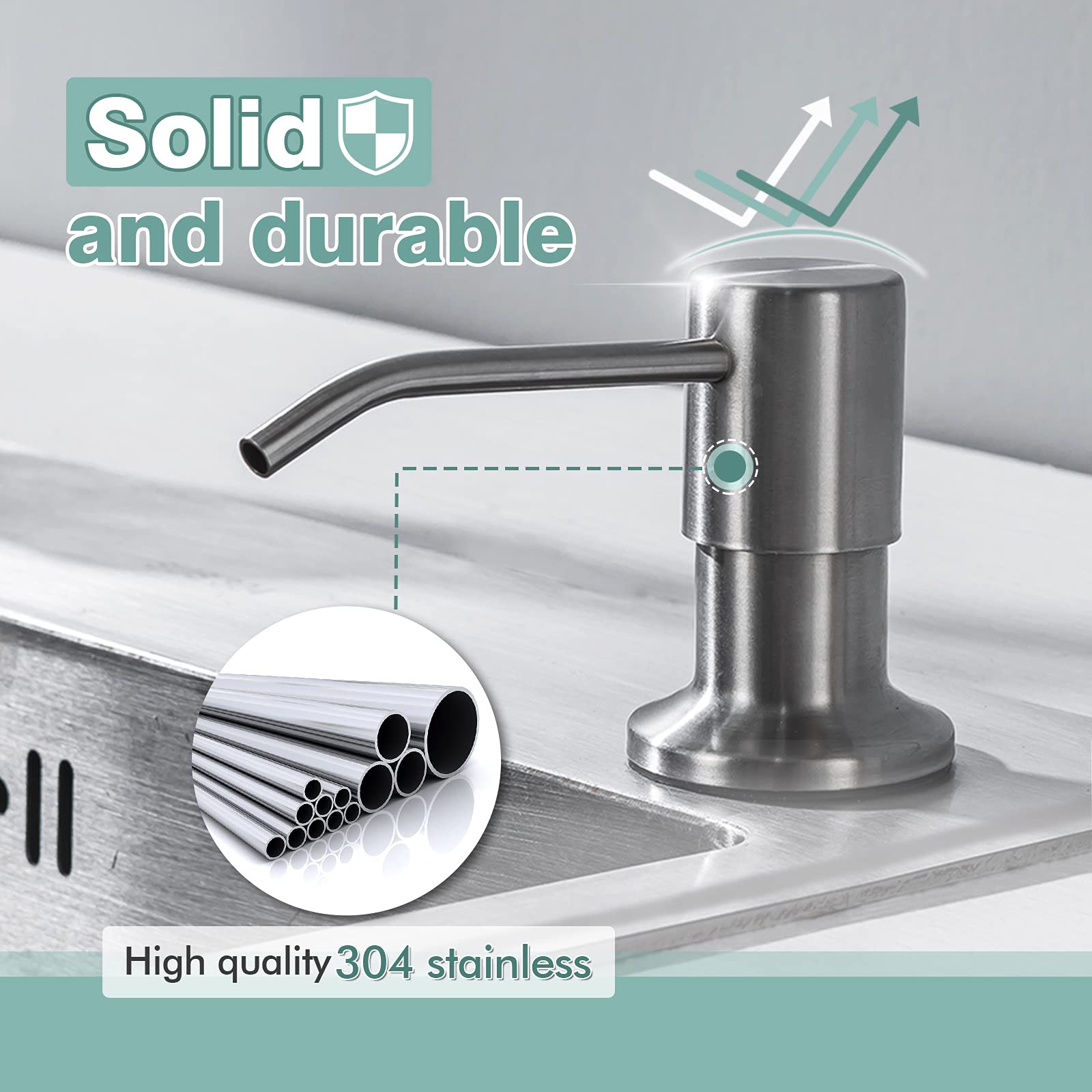 Stainless Steel Kitchen Faucet with Pull Down Sprayer for Farmhouse Sinks - Perfect for RV & Home Kitchens