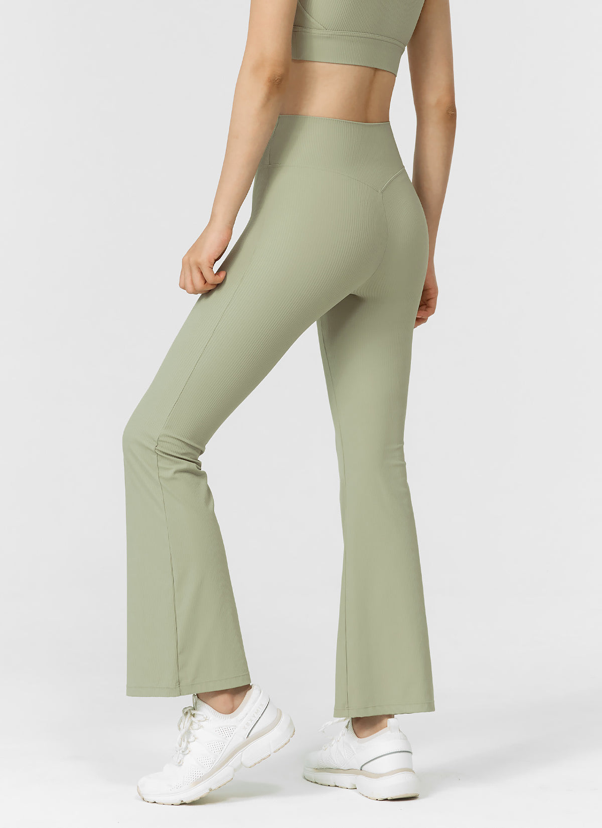 Comfortable Stretch Ribbed Bootcut Pants for Women - Flattering Fit for Work, Casual & Night Out