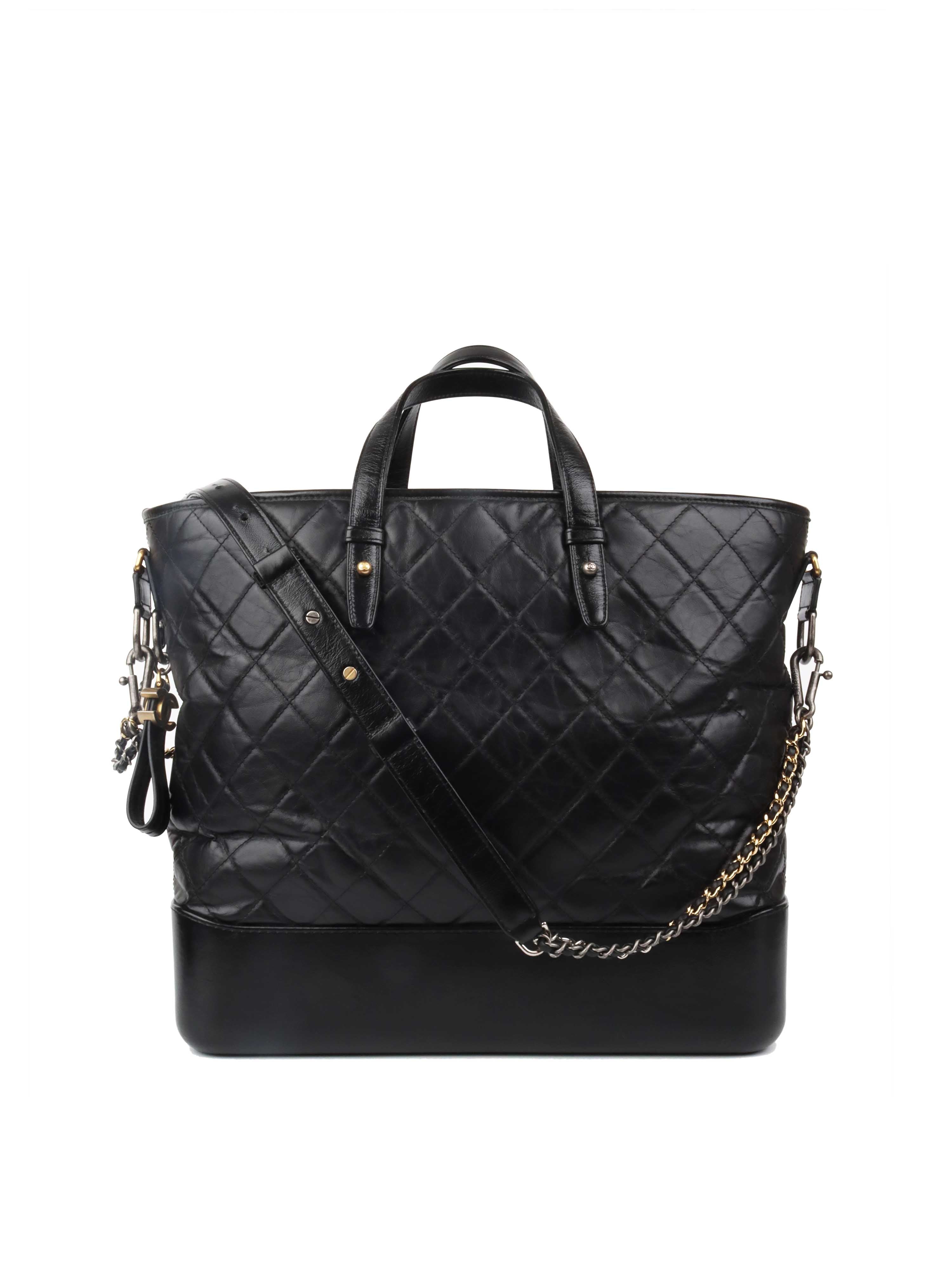 Chanel Black Gabrielle Top Handle Bag with Gold and Silver Hardware - Luxury Designer Handbag for Women, Perfect for Parties, Work, and Everyday Use
