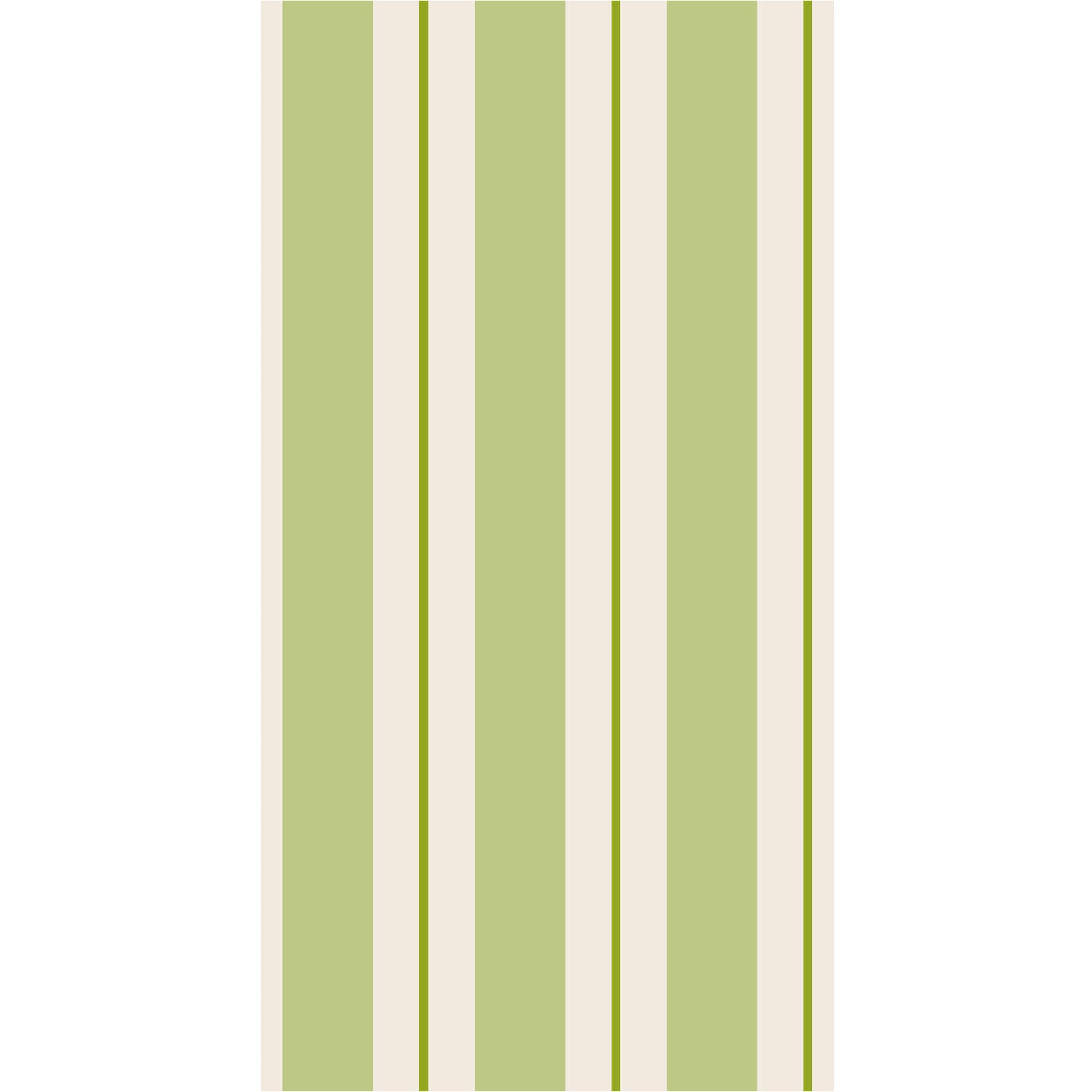 Premium Green Awning Stripe Guest Napkins - 12 Pack Cloth Dinner Napkins for Parties, Weddings & Events - Eco-Friendly Reusable Table Linens for Formal Dining & Home Decor