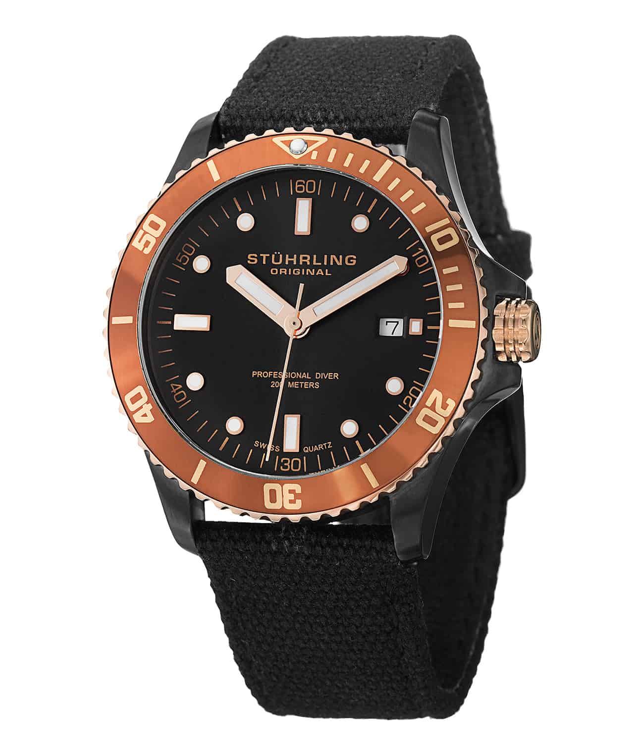 Caravel 825 Quartz 42mm Diver Watch - Waterproof Stainless Steel Men's Wristwatch for Scuba Diving, Swimming & Outdoor Adventures