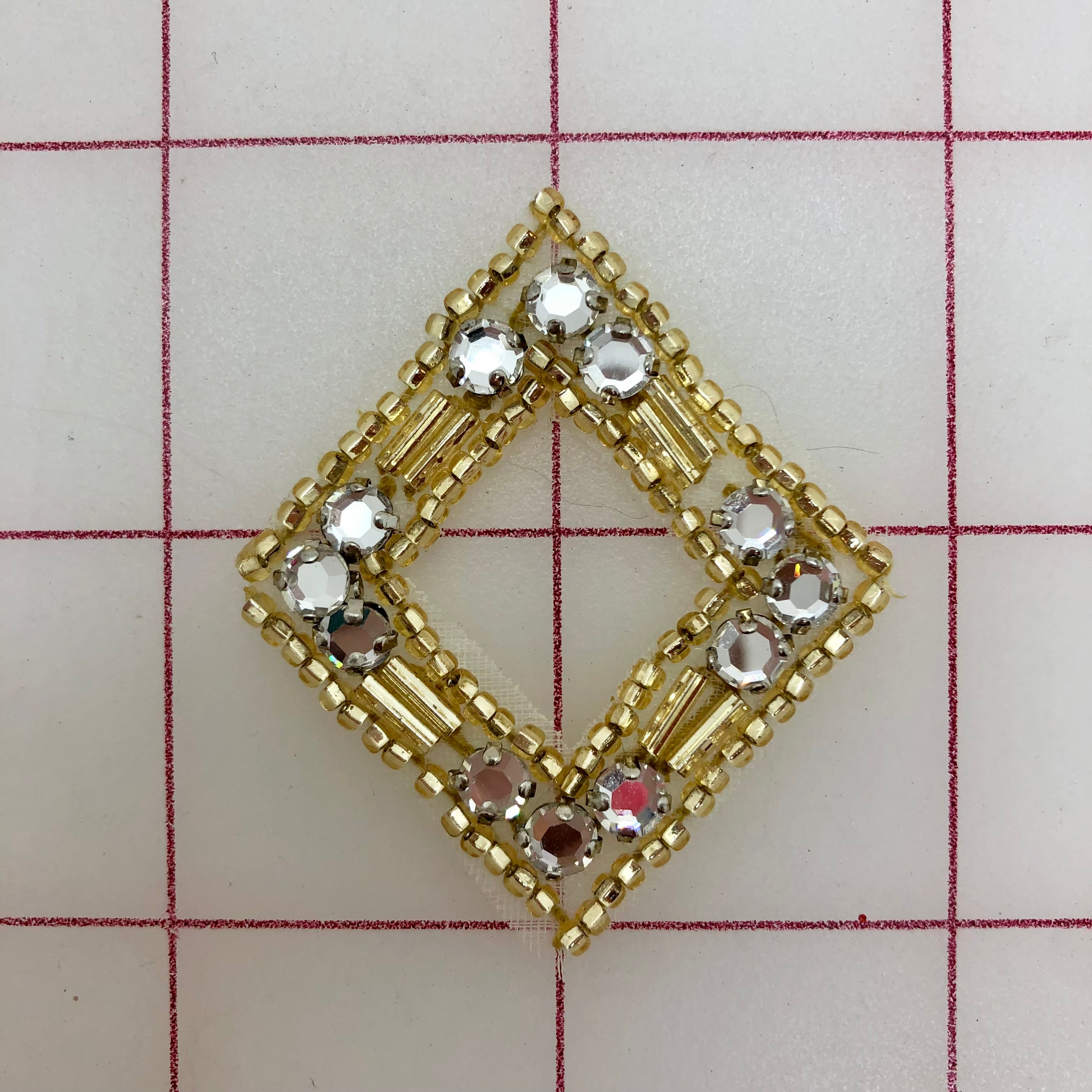 Rhinestone Appliques & Beaded Trim - Gold Color for DIY Fashion, Wedding Dresses, Costumes & Home Decor