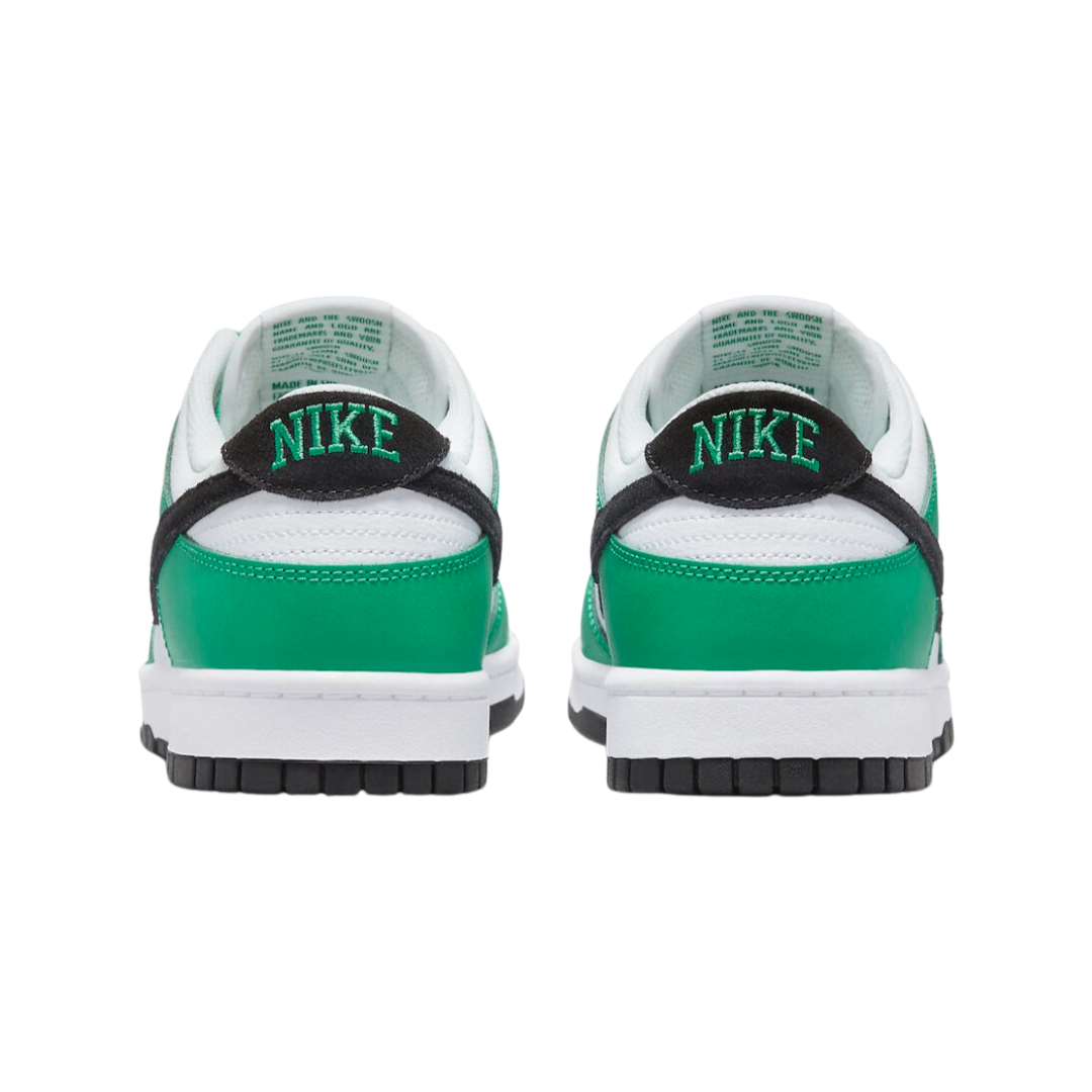 Nike Dunk Low Men's Shoes - White, Green & Black | Basketball Sneakers for Casual Wear & Street Style