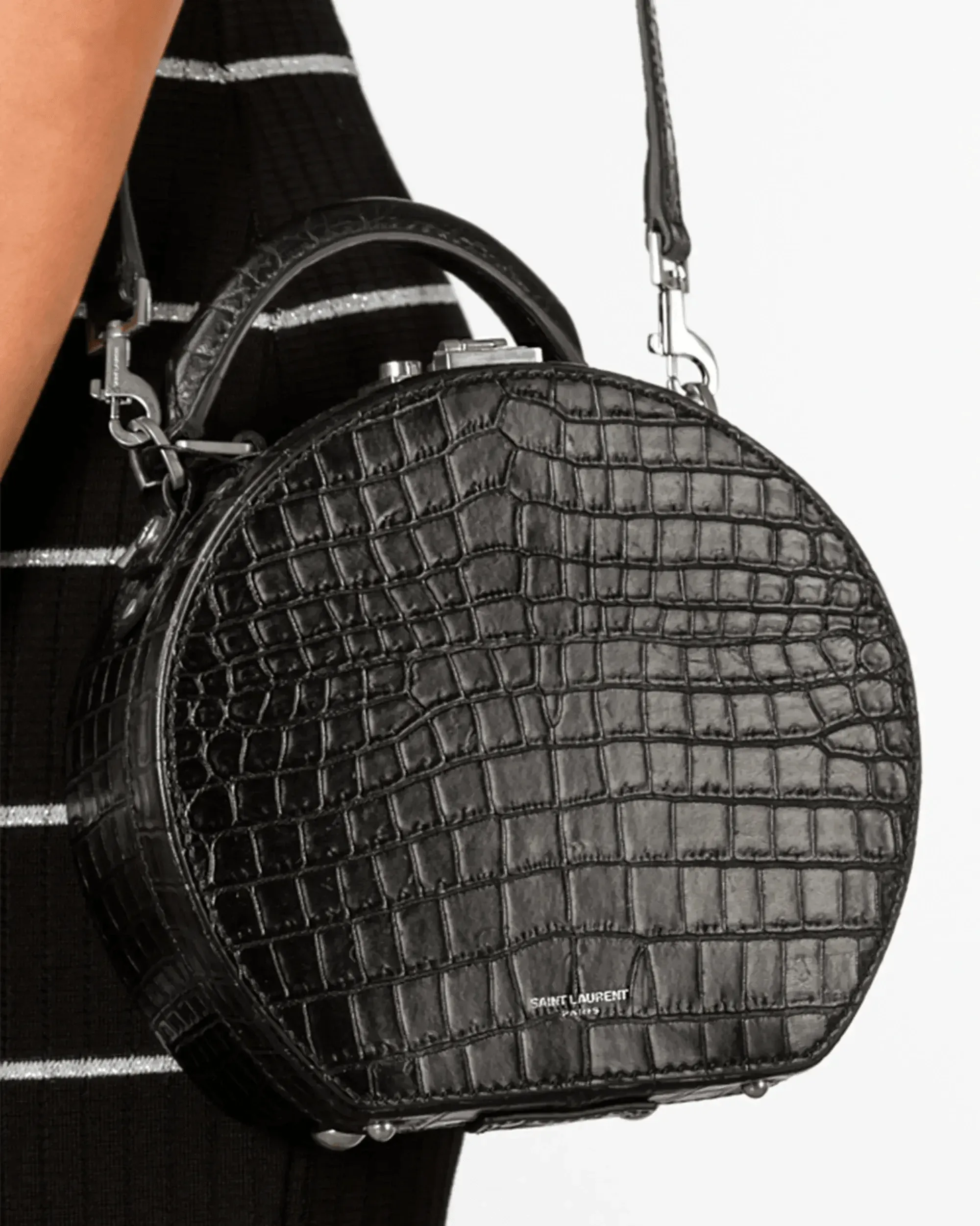 Stylish Embossed Mica Croc Handbag for Women - Trendy Crocodile Print Shoulder Bag - Perfect for Work, Travel & Evening Out