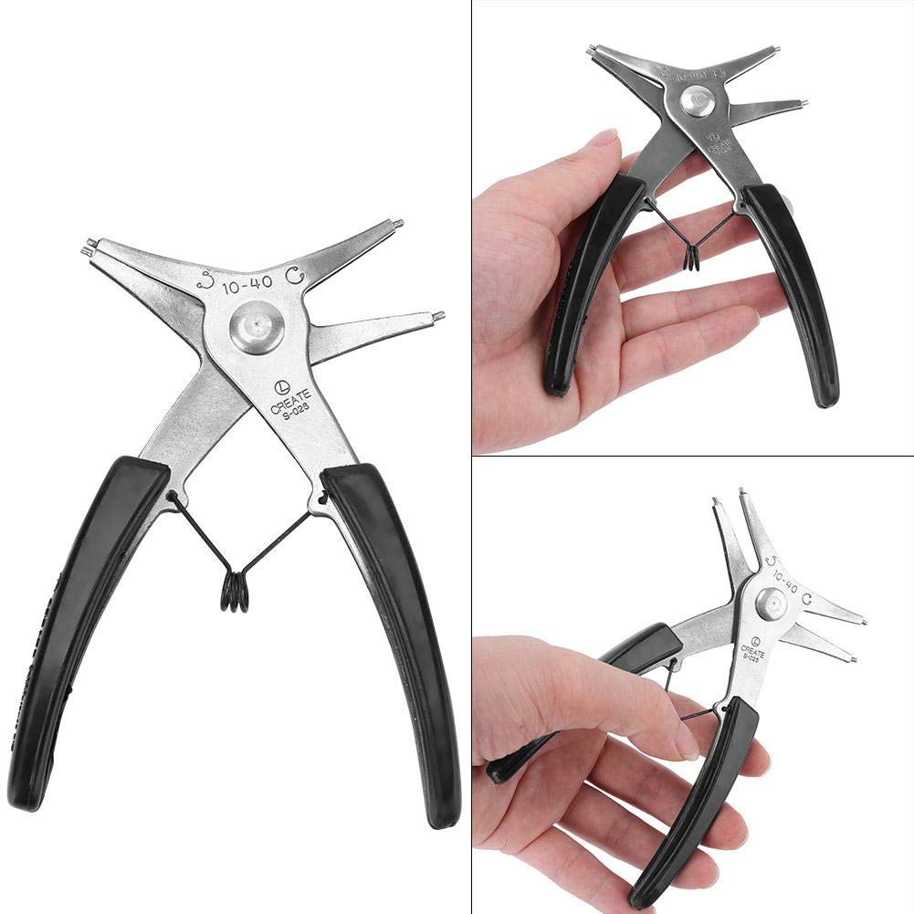 Dual-Purpose Snap Ring Pliers - 1pc Steel Circlip Pliers Tool for Internal & External Retaining Rings | Professional Repair & Assembly Tool for Automotive, Machinery, and DIY Projects