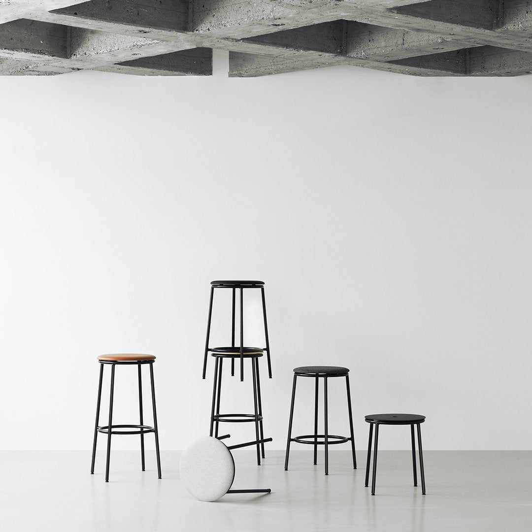 Circa Bar Stool - Upholstered Counter Height Stool with Padded Seat - Modern Kitchen & Bar Furniture for Home, Restaurant, and Cafe Use