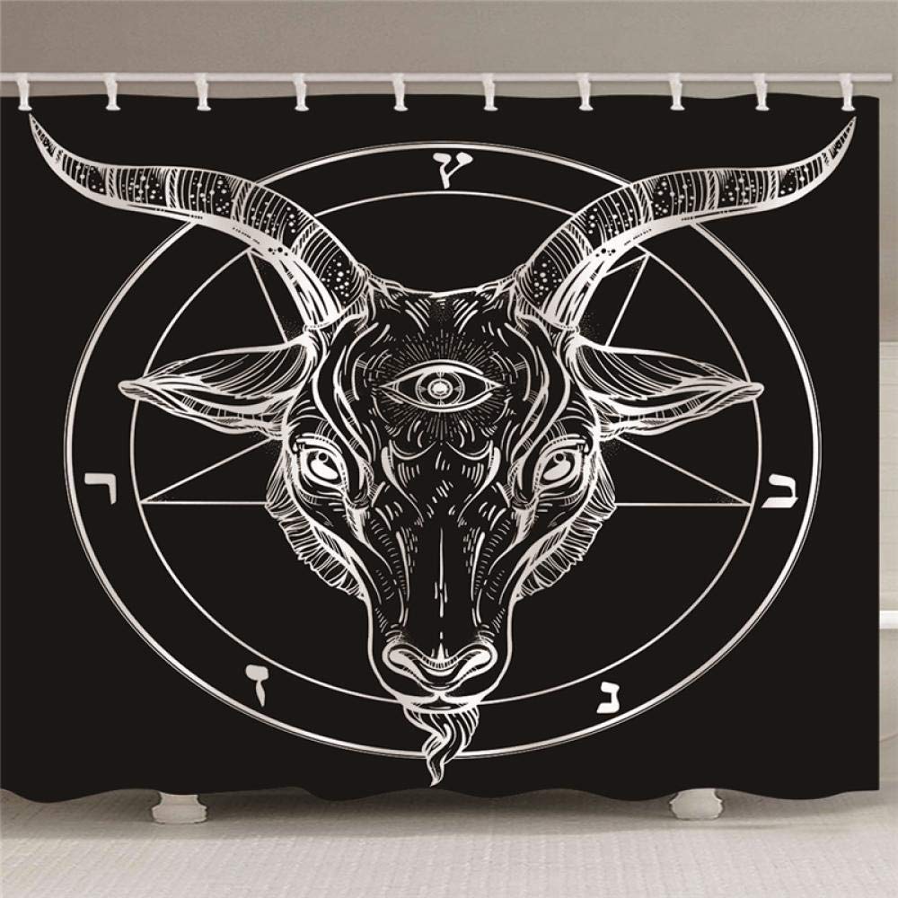 Premium Polyester Fantasy & Monster Printed Shower Curtain - Waterproof Bathroom Decor with 12 Hooks (59x70.8 Inches) - Perfect for Kids' Bathrooms, Halloween Decor & Themed Home Decor