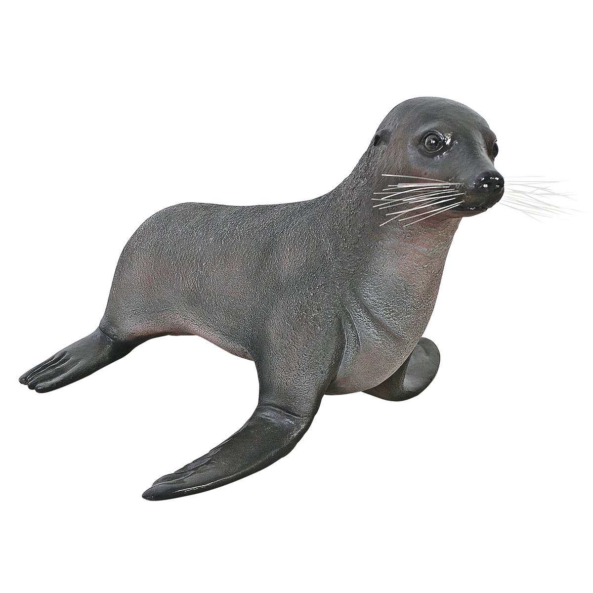 Design Toscano The Baby Fur Seal Statue - Hand-Painted Multicolor Resin Figurine for Home Decor, Ocean Theme Nursery, or Coastal Living Room Accent