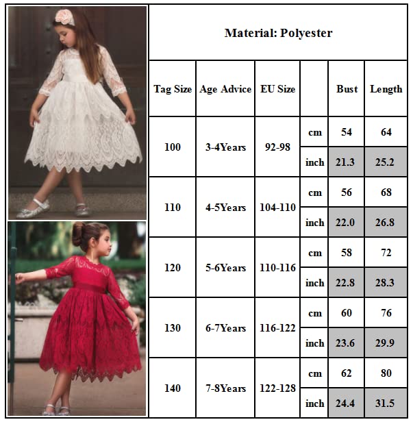 Toddler Girl Lace Formal Dress - Flower Girls Princess Tulle Prom Gown for Wedding, Birthday, Pageant & Special Occasions | Perfect for Parties, Ceremonies & Photo Shoots