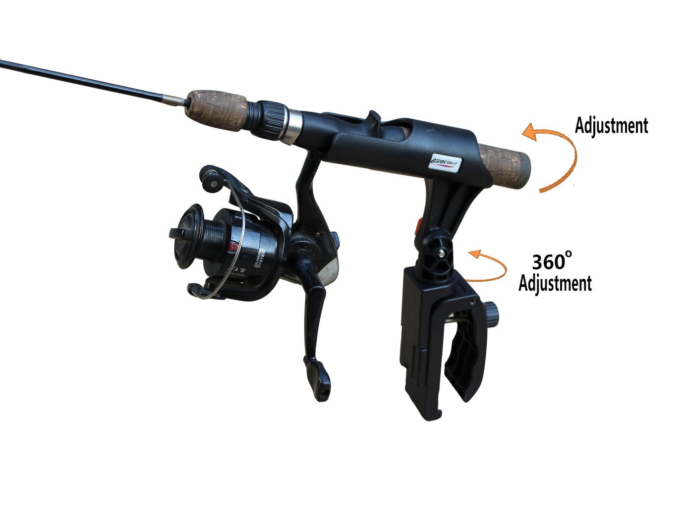 BroCraft Ice Fishing Bucket & Sled Rod Holder - Portable Shelter Rod Holder for Ice Anglers - Perfect for Winter Fishing Trips and Ice Shelter Setups