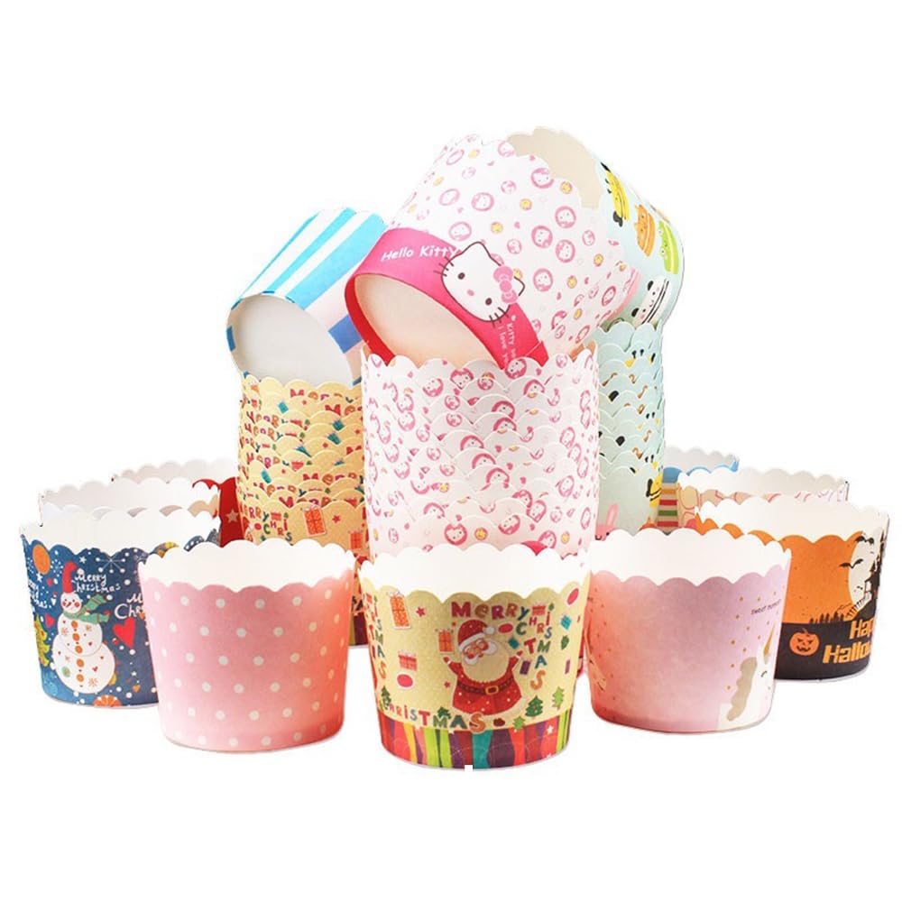 50-Piece Heavy Duty Cupcake Baking Cups - Disposable Muffin Liners for Baking, Weddings & Birthday Parties - Premium Quality Cake Cups for Perfect Desserts Every Time