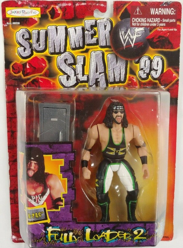 1999 WWF Jakks Pacific Fully Loaded Series 2 X-Pac Wrestling Action Figure - Collectible Toy for Wrestling Fans, Display & Play