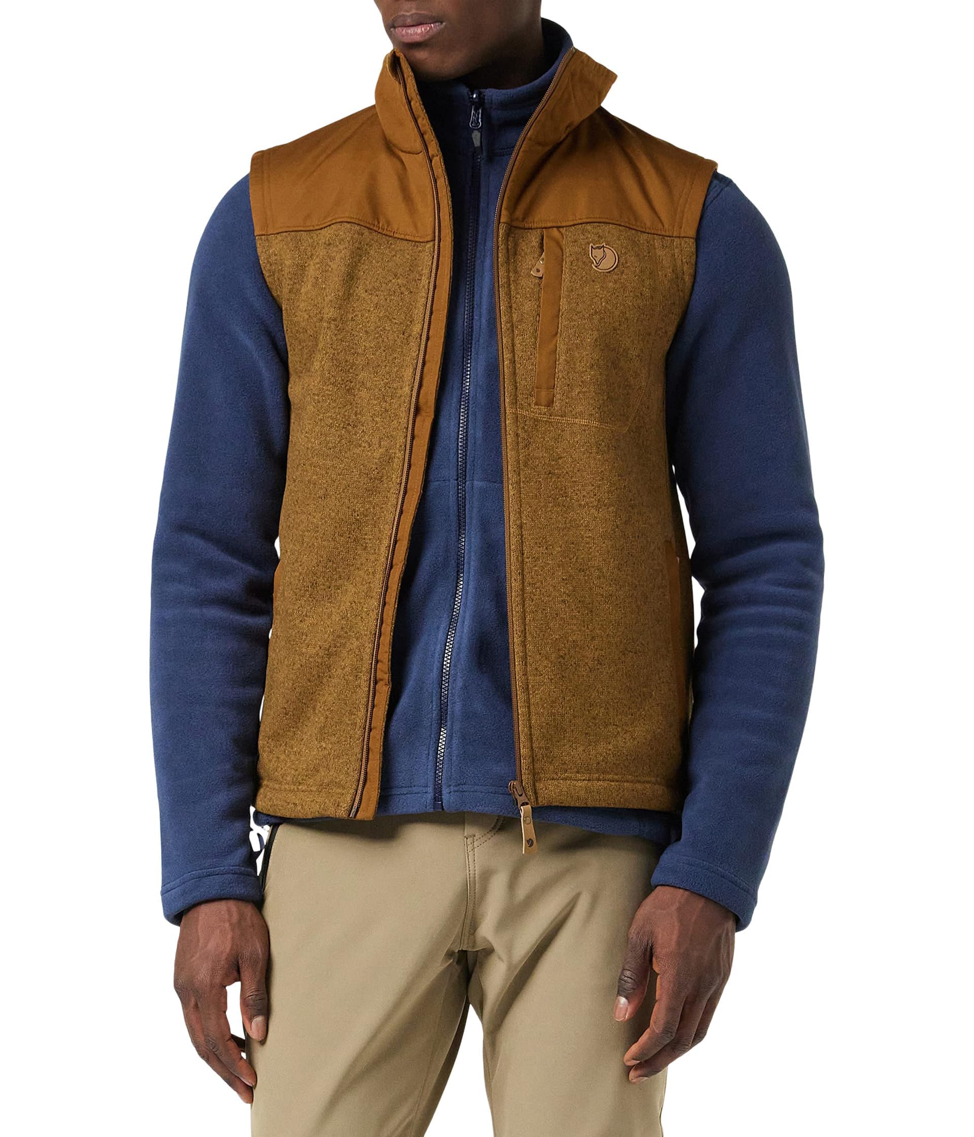 Fjallraven Men's Buck Fleece Vest - Lightweight Warm Outdoor Vest for Hiking, Camping & Casual Wear | Water-Resistant & Durable