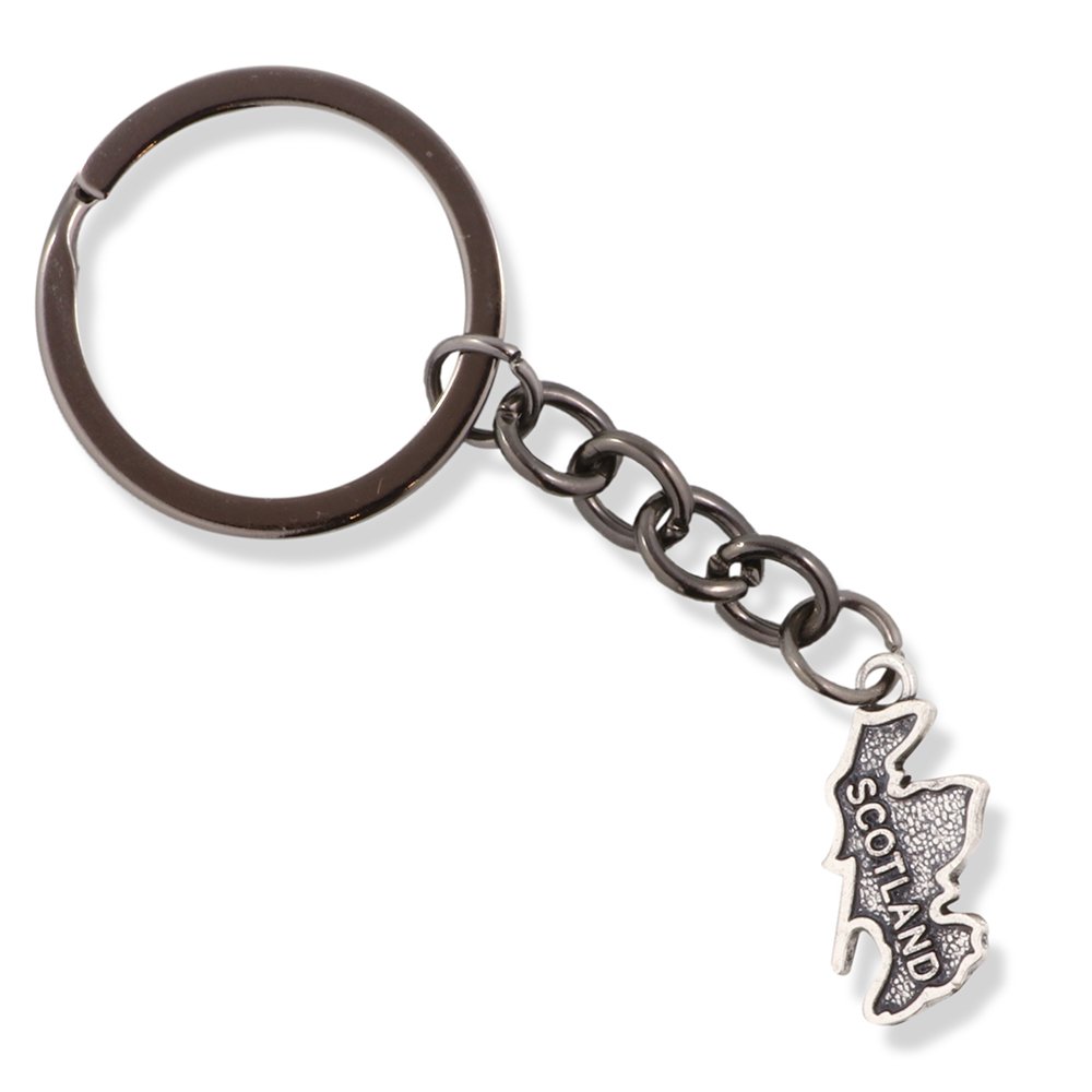 Dave The Bunny Scotland Country Map Charm Keychain - Cute Bunny Keyring with Scottish Map Design for Travel Lovers, Gifts & Souvenirs - Perfect for Backpacks, Luggage Tags & Keychains