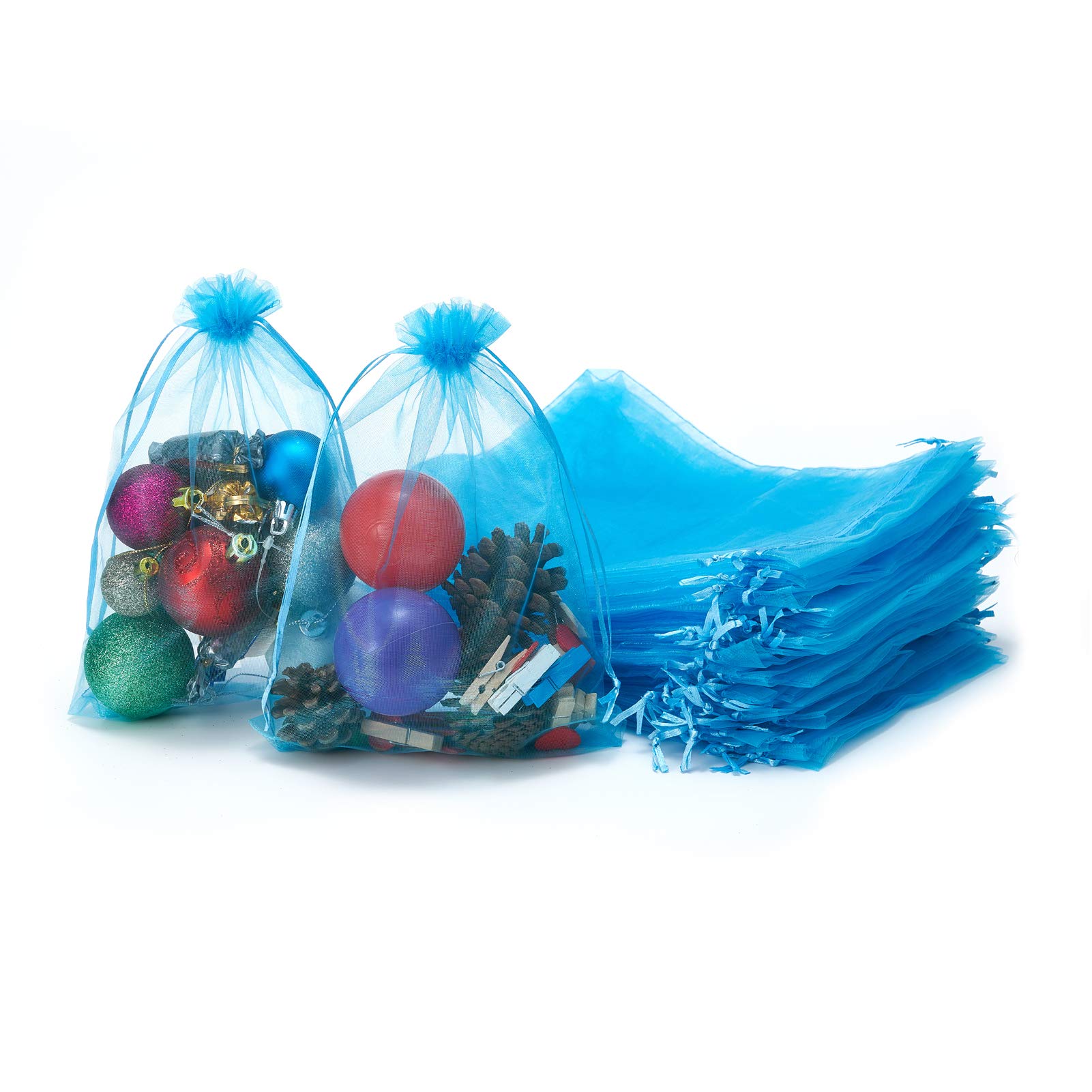 50 PCS Sheer Organza Bags 6x9 Inches - Premium Drawstring Wedding Favor Bags for Candy, Jewelry & Party Favors | Elegant Gift Packaging for Bridal Showers, Baby Showers & Special Events