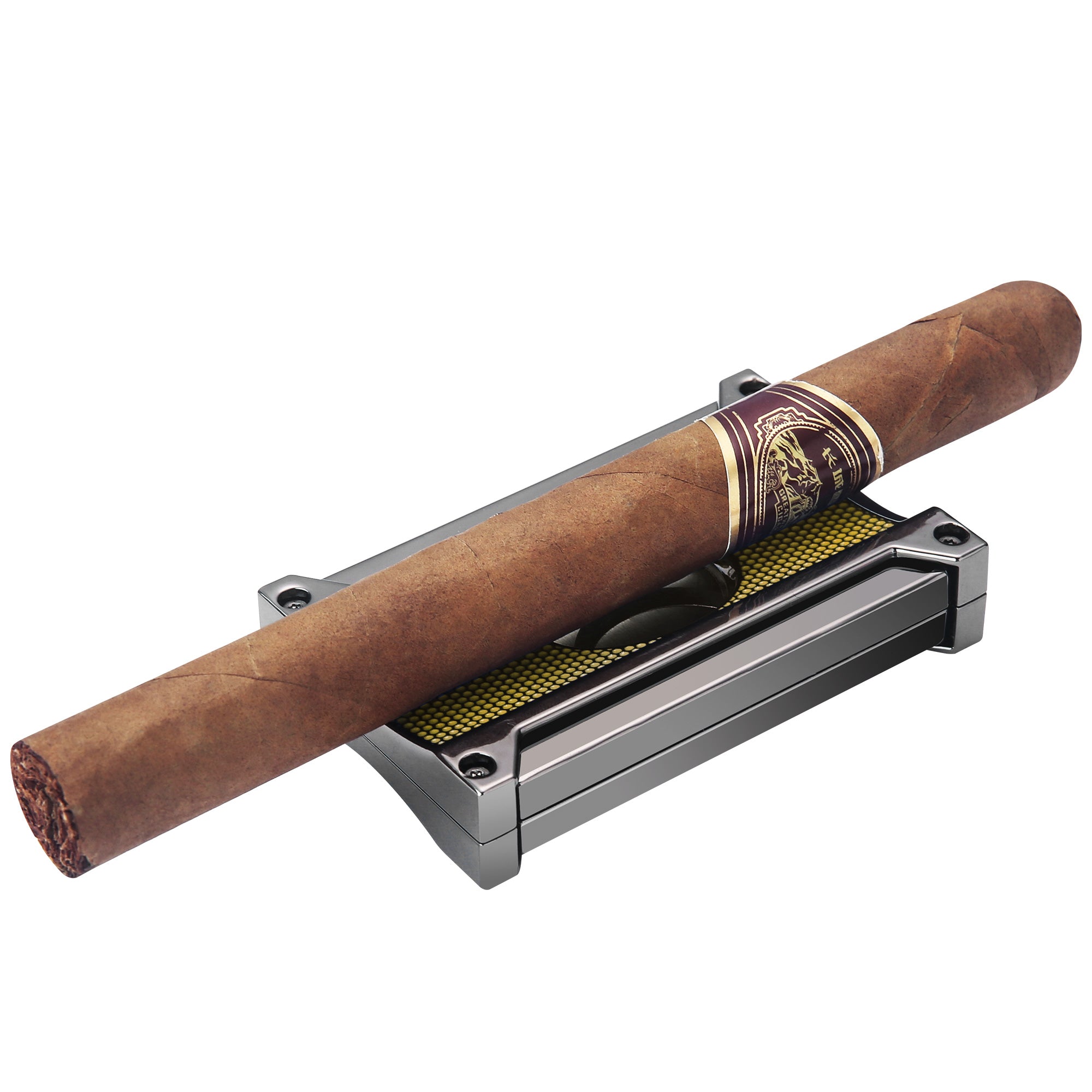Premium Visol Ridge Cut Yellow Cigar Cutter - Sharp Stainless Steel Blade for Perfect Cuts - Ideal for Cigars, Cigarillos & Tobacco Accessories - Perfect for Gifts, Parties & Relaxation Moments