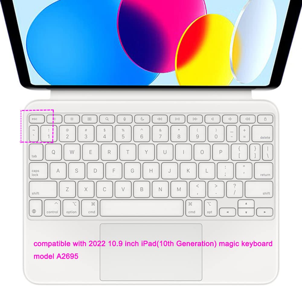 Ultra Thin Clear Keyboard Cover Skin for 2022 Apple iPad 10 (10.9 inch 10th Gen) & 2024 iPad Pro 11 inch (M4 Chip A2836/A2837) - Perfect for Work, Study & Travel Protection