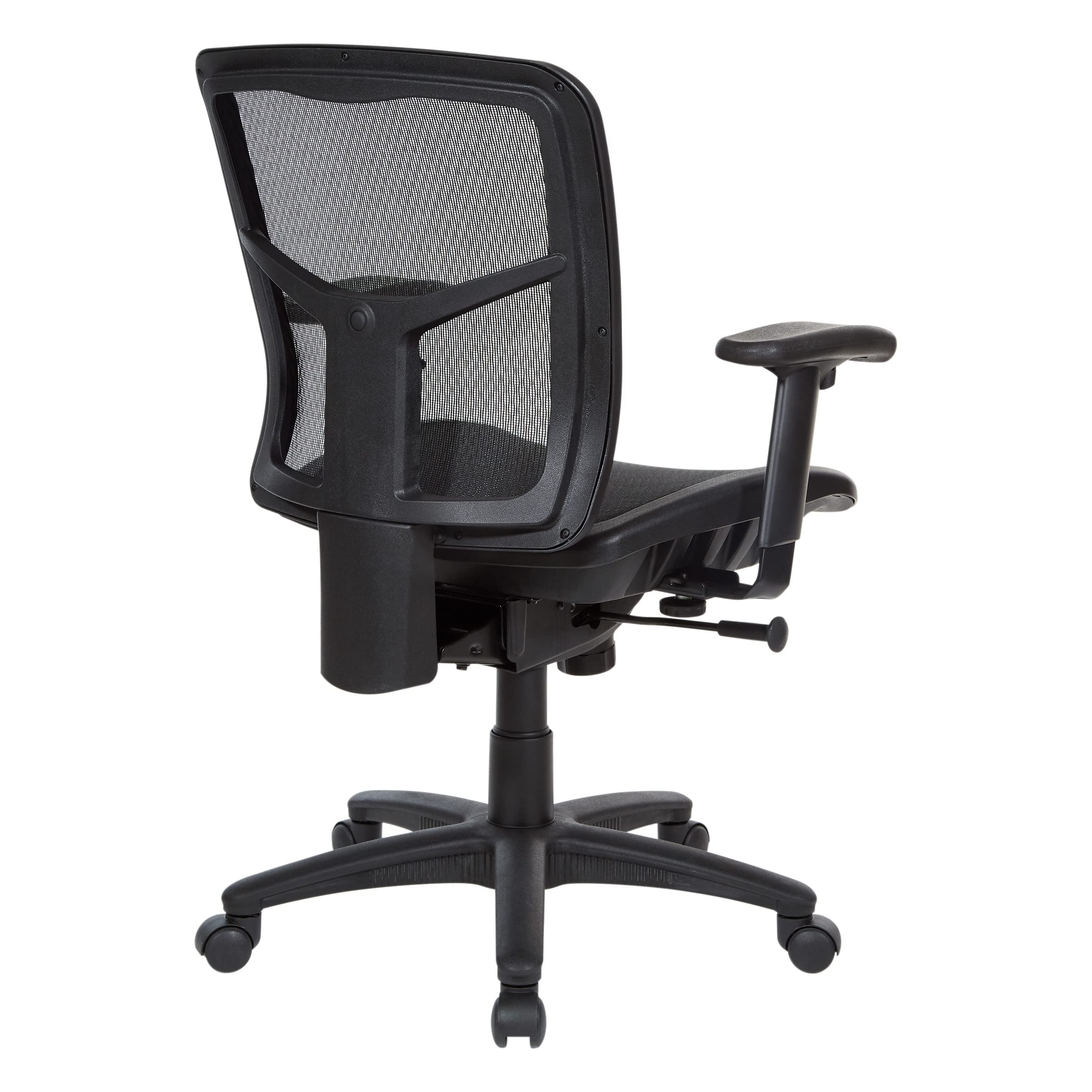 Office Star ProGrid Manager's Office Task Chair - Adjustable Height Arms, Ratchet Back Support & Breathable Mesh Seat - Ergonomic Black Desk Chair for Home Office, Conference Rooms & Workstations