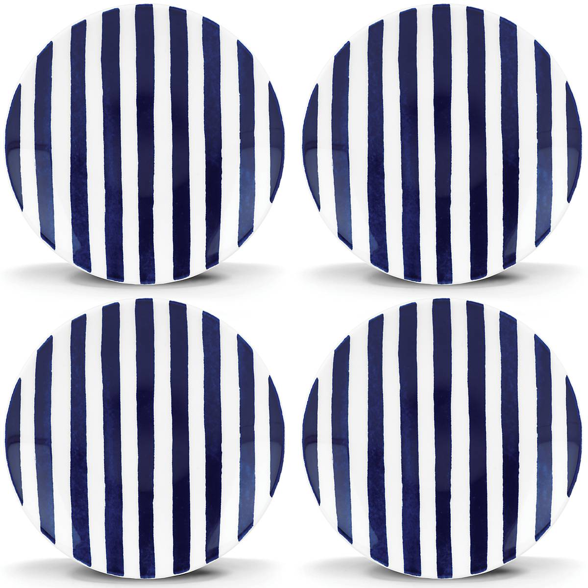 Charlotte Street 4-Piece Tidbit Plate Set - Elegant Appetizer Serving Plates for Parties, Tea Time & Entertaining | Perfect for Hors d'Oeuvres, Desserts & Small Bites
