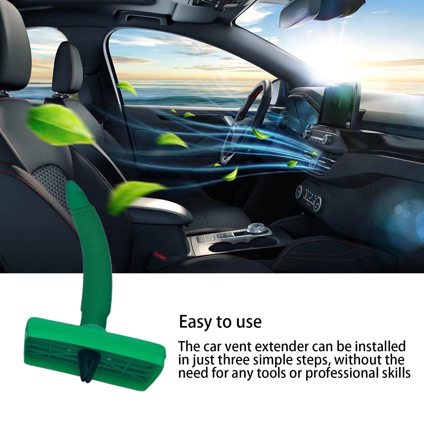 Shakven Men's Car Cooler Vent Extender Hose - Easy-to-Use AC Vent Extension for Year-Round Comfort, Ideal for Summer Cooling & Winter Warmth, Perfect for Long Drives & Road Trips