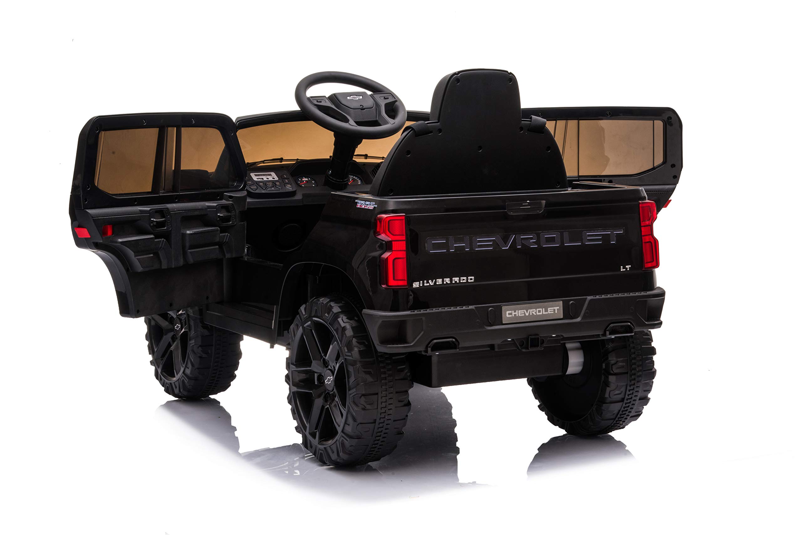 Chevrolet Silverado Trail Boss LT Kids Ride On Truck - 12V Electric Ride-On Car with Parent Remote Control, MP3 Player & LED Lights - Perfect for Outdoor Play & Birthday Gifts