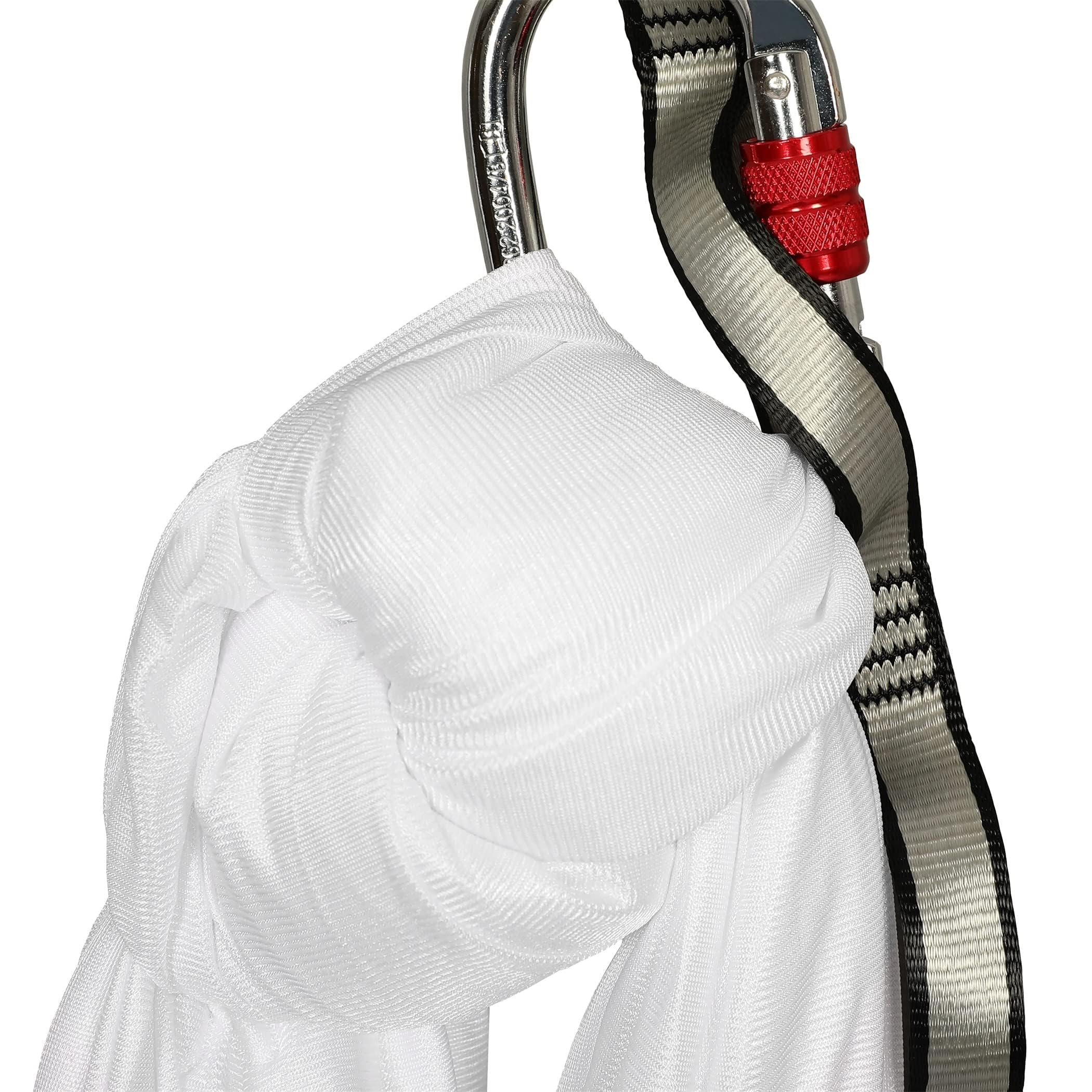 Kojem Aerial Yoga Silk Fabric Swing Kit - 6.6/13.1 Yards White Nylon Fabric for Fitness, Inversions, Flexibility & Core Strength - Perfect for Home Yoga Practice, Dance Training and Aerial Arts Performance