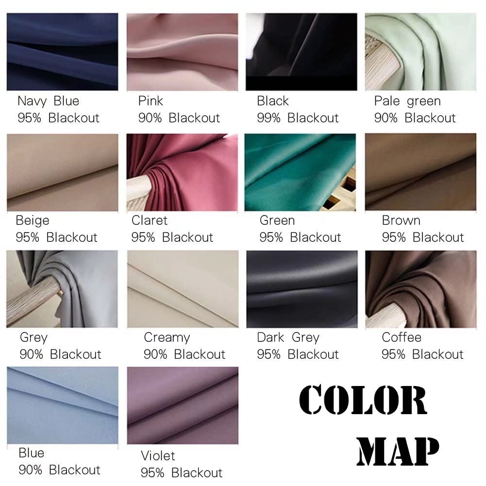 MacoHome Blackout Curtains - Thermal Insulated Grommet Drapes for Bedroom & Living Room - Extra Long 84