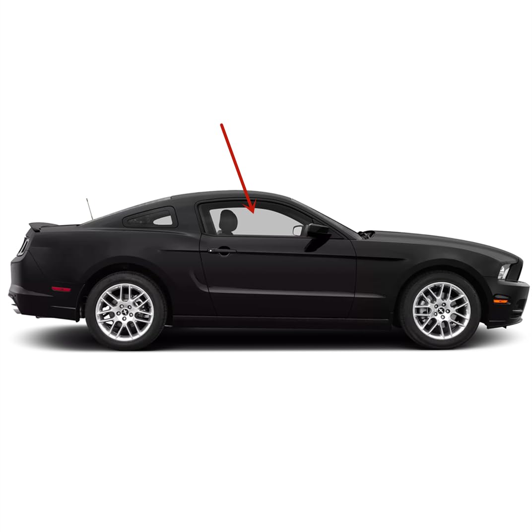 Ford Mustang 2 Door Coupe Passenger Side Window Glass Replacement (2005-2014) - Right Door Panel Compatible - Perfect for Auto Repair & Restoration Projects