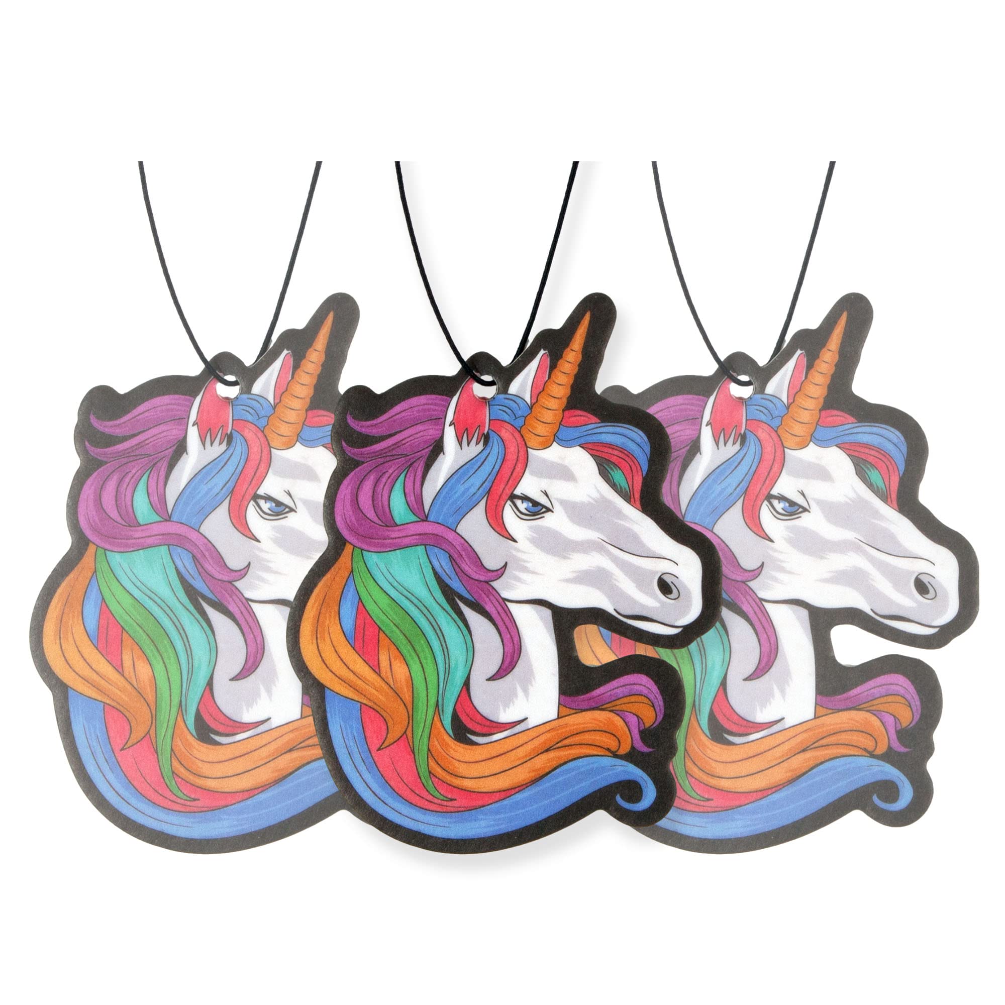 Unicorn Car Air Freshener 3 Pack - Essential Oil Scented Hanging Diffusers for Vehicles | Long-Lasting Fragrance for Cars, Trucks & SUVs | Perfect Gift for Girls & Kids