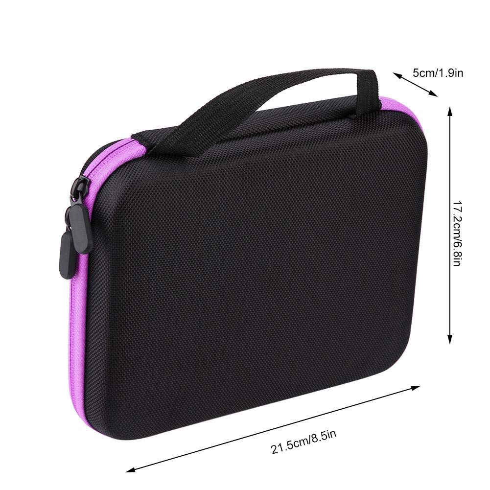 63-Slot Essential Oil Storage Bag - Portable Aromatherapy Organizer Case Box (Purple) | Perfect for Travel, Home & Professional Aromatherapy Use
