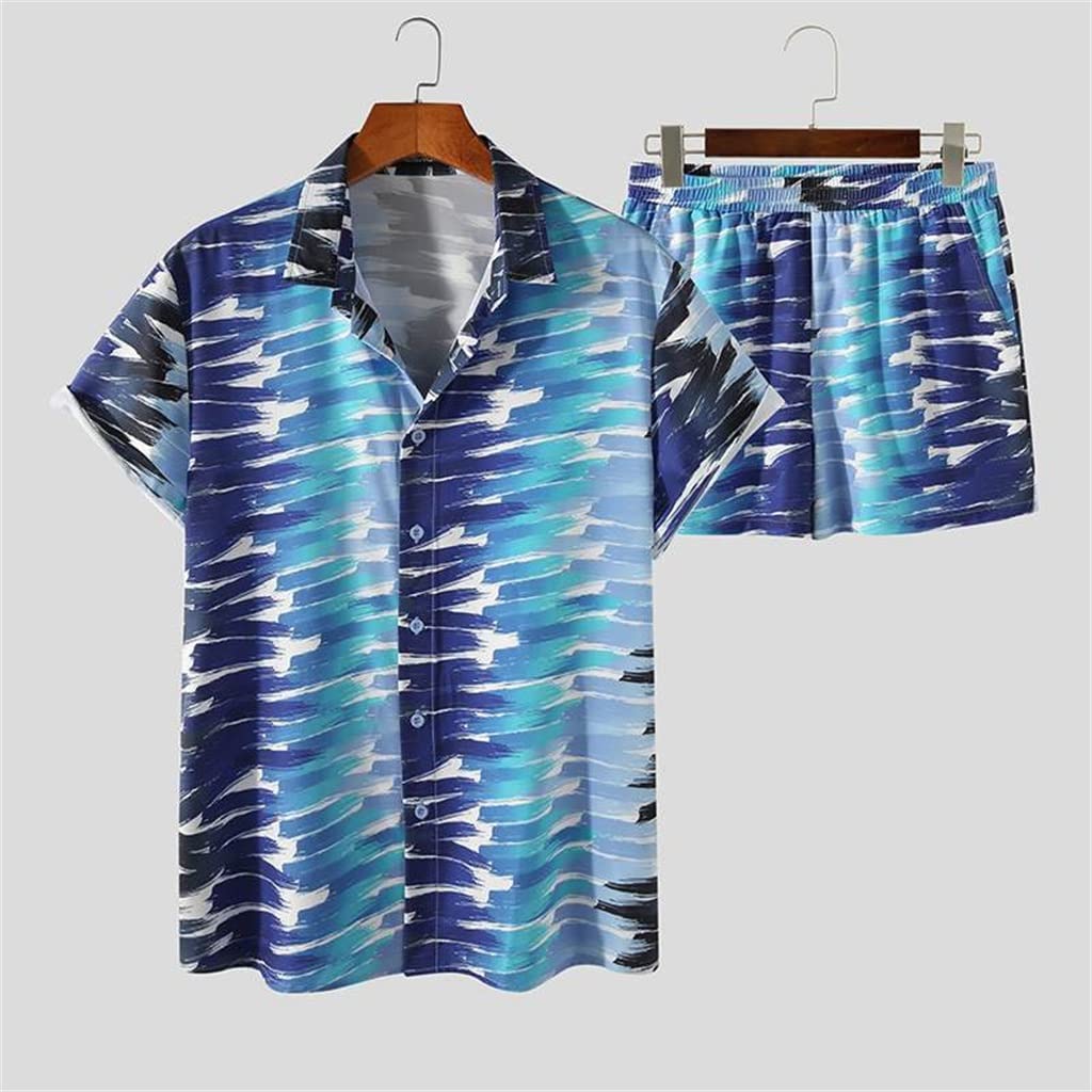 Men's Short Sleeve Casual Shirts - Breathable Summer Beach Shirts, Holiday Streetwear Tops for Men (3XL, Color A) | Perfect for Vacation, Outdoor Activities & Daily Wear