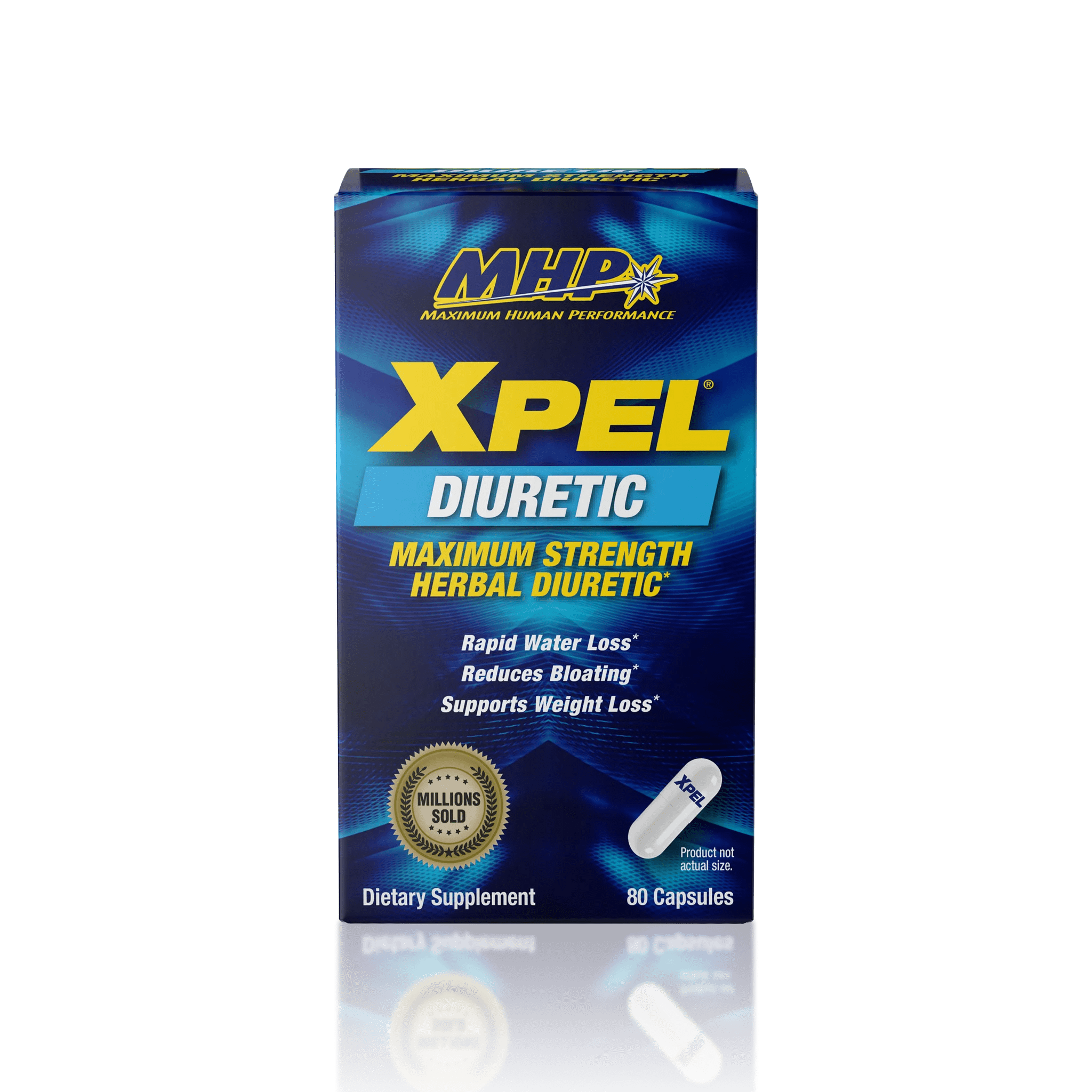 Natural MHP XPEL Herbal Diuretic Supplement for Water Retention Relief - Supports Healthy Fluid Balance & Detox | Ideal for Athletes, Weight Management & Bloating Relief