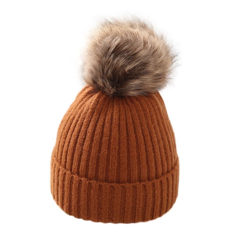 Cozy Pompom Winter Baby Beanie Hat - Soft Knit Infant & Toddler Winter Hat for Boys & Girls - Perfect for Cold Weather, Outdoor Play & Holiday Photos