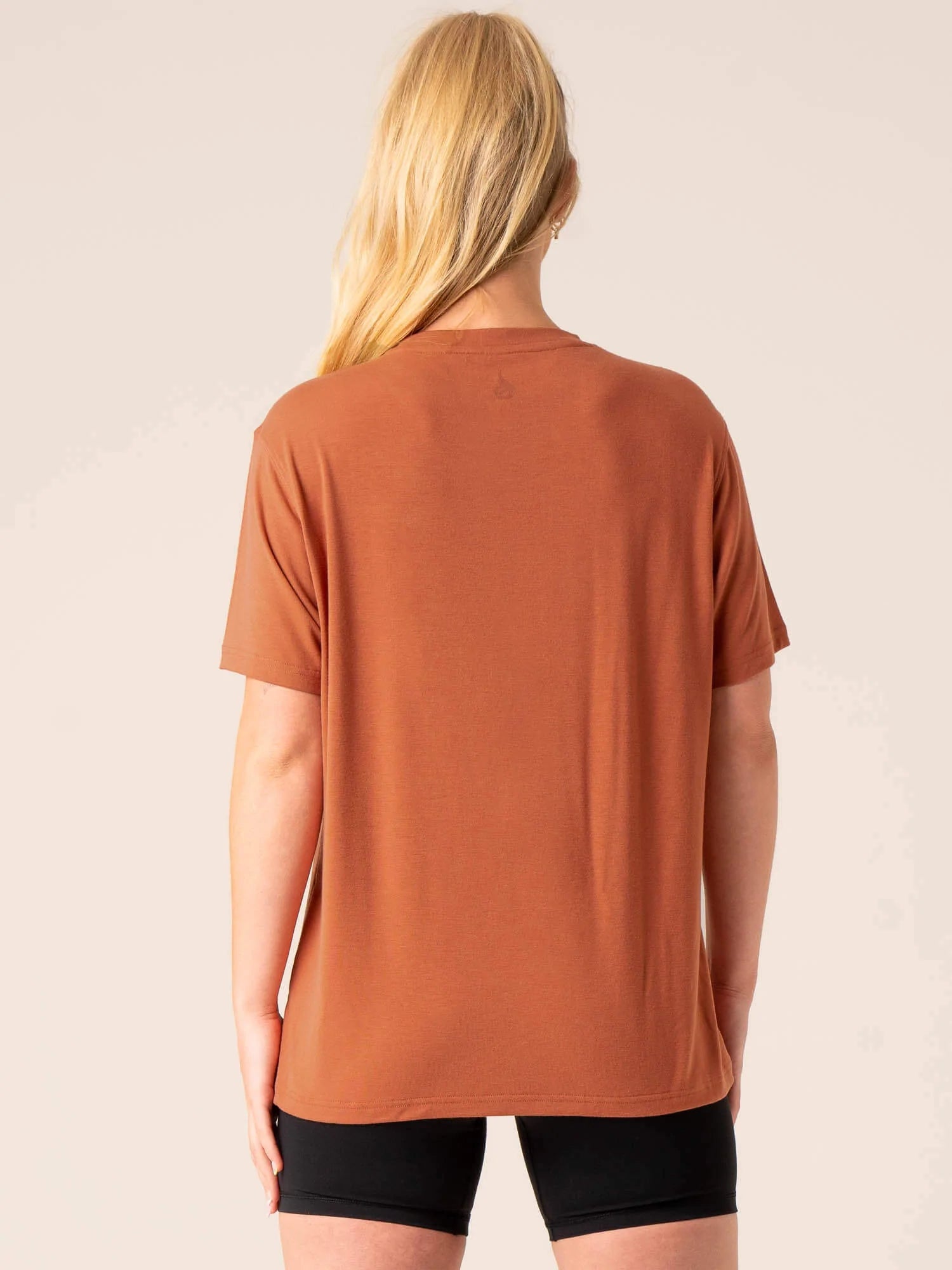 Off Side Longline T-Shirt for Men - Slim Fit Mocha Brown Casual Tee | Perfect for Streetwear, Layering & Everyday Outfits