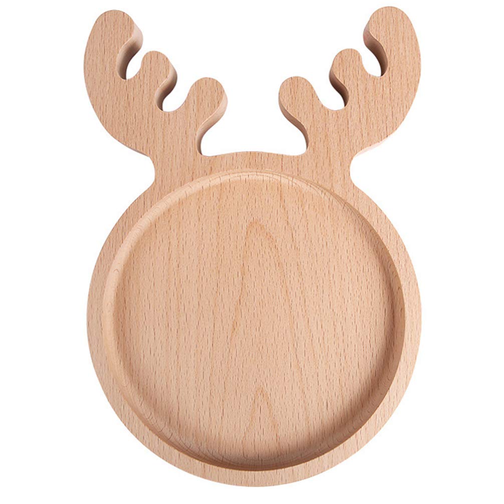 HEMOTON Wooden Serving Tray - 1pc Dessert Plate, Snack Plate & Fruit Tray for Home | Perfect for Cheese Boards, Party Appetizers & Kitchen Serving | Eco-Friendly Wood Plate for Entertaining