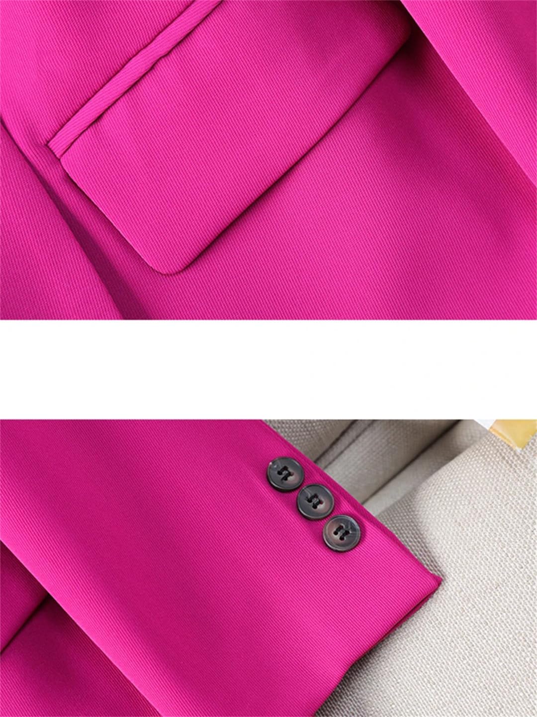 Women's Slim Fit Office Blazer - Solid Color Long Sleeve Turn Down Collar 2-Button Jacket | Professional Work Attire & Business Casual Outfits