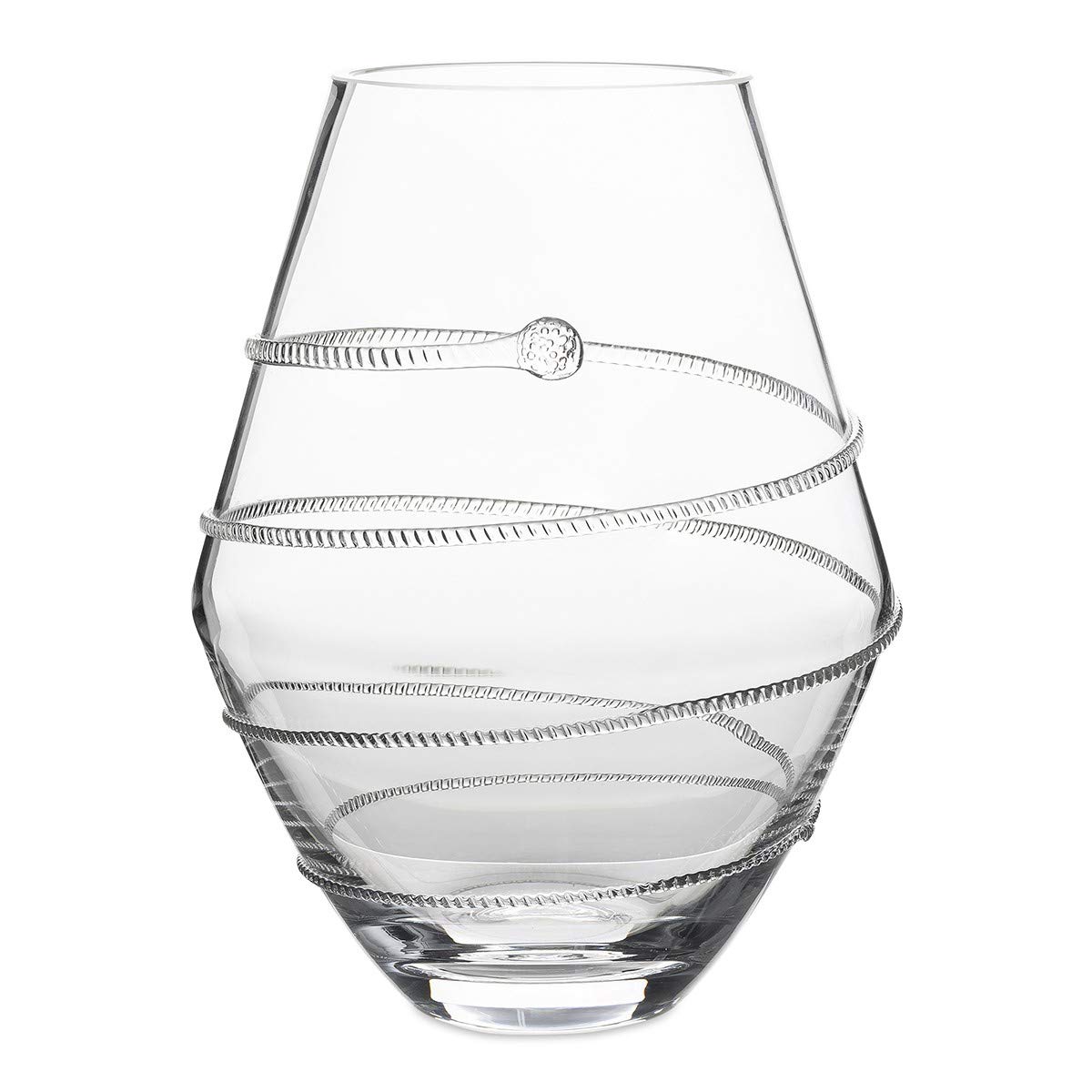 Juliska Amalia 11-Inch Clear Glass Vase - Elegant Flower Arrangement Centerpiece for Weddings, Home Decor & Tabletop Display