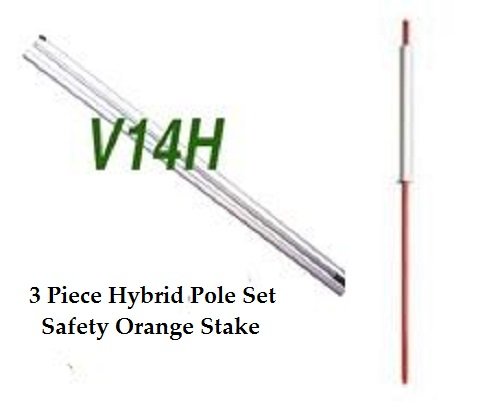 Pool Supplies Feather Swooper Flag Banner Kit with Fusion Pole Set, Safety Orange Stake & Wind Guard for Backyard, Poolside & Outdoor Decor