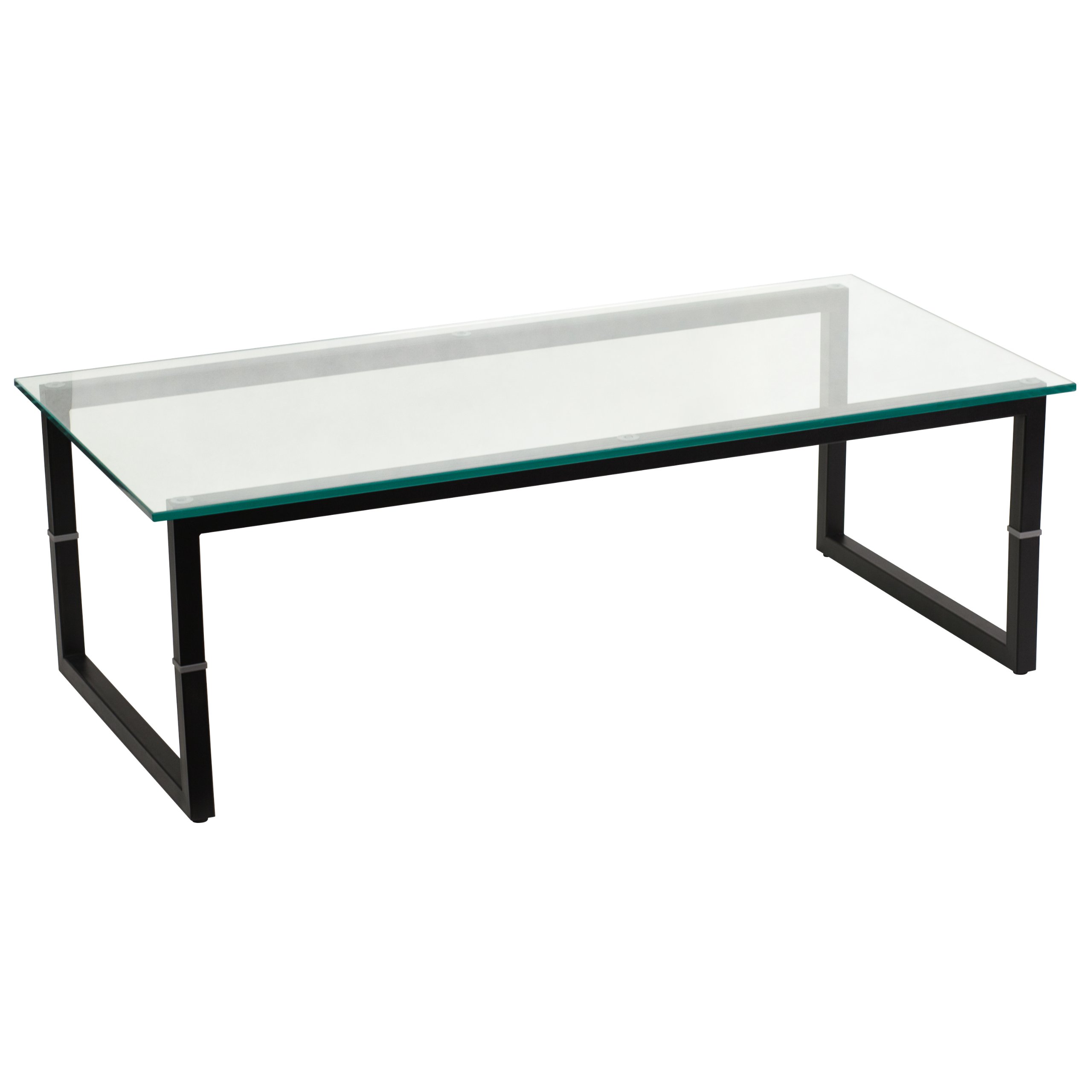 Modern Glass Coffee Table - Tempered Safety Glass, Sturdy Metal Frame for Living Room, Office, or Lounge - Perfect for Small Spaces & Home Decor
