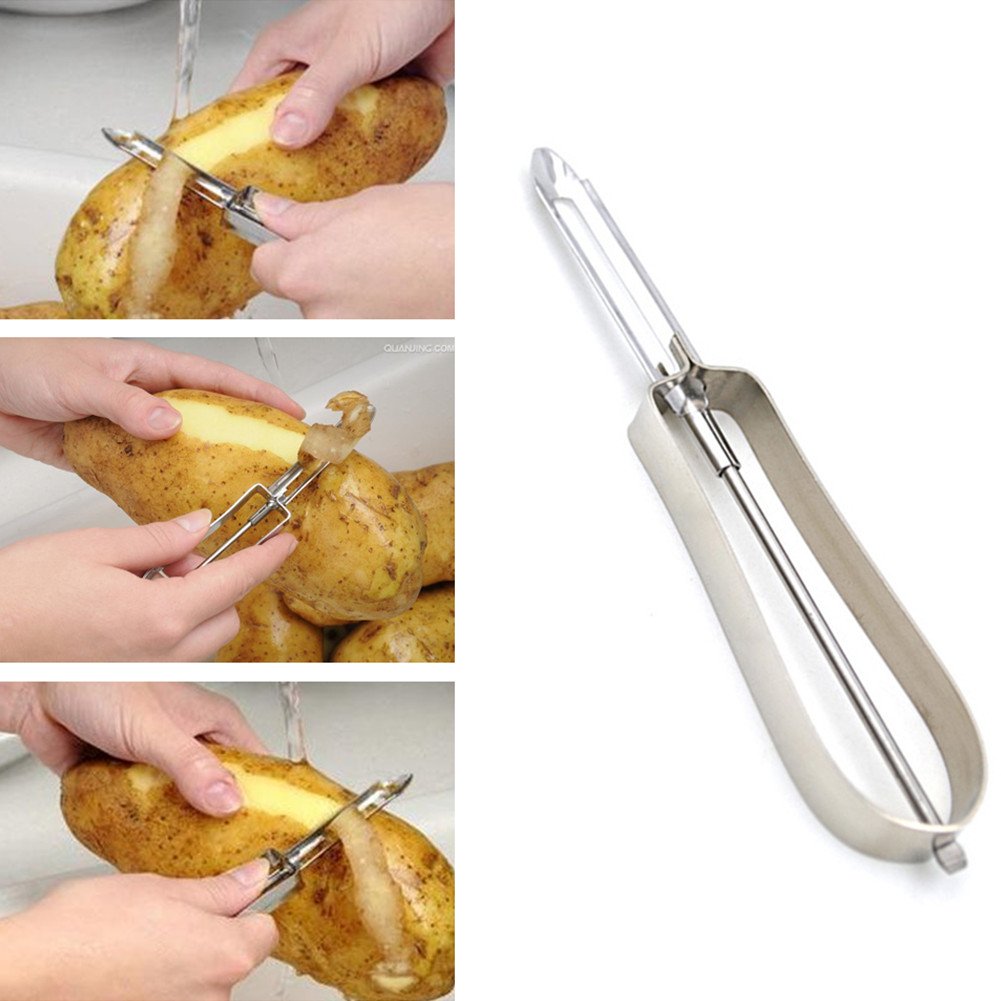 Hofumix Stainless Steel Y Peeler - Ergonomic Vegetable & Fruit Peeler for Kitchen, Cooking, Salad Prep - Sharp Handheld Peeler for Potatoes, Carrots, Apples