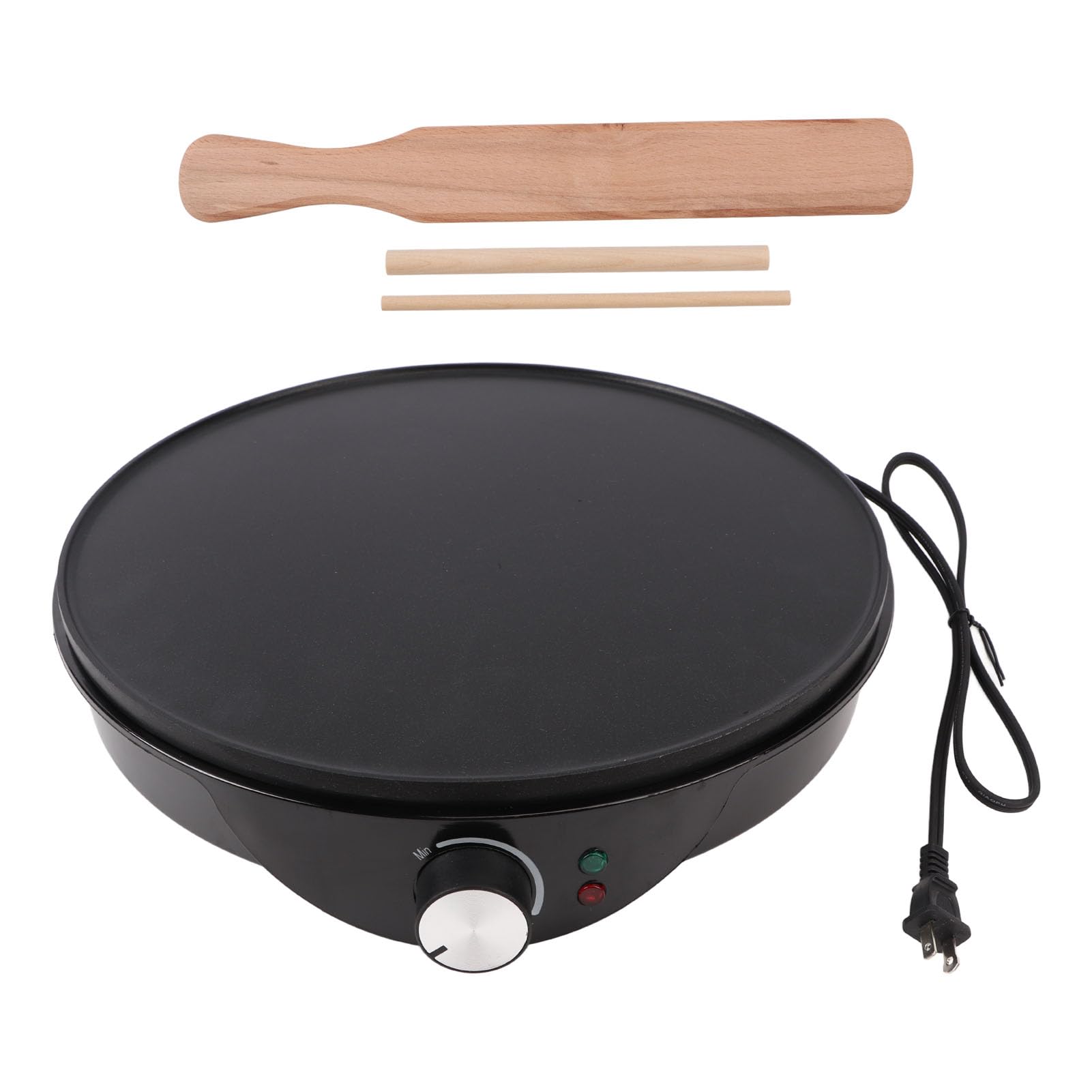 Non-Stick Electric Crepe Maker with Batter Spreader - Perfect for Home Kitchens, Breakfast Restaurants & Snack Bars - Make Delicious Pancakes, Crepes & More