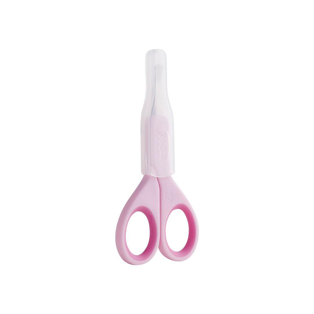 Safe Baby Nail Scissors with Rounded Tips - Pink Infant Nail Clippers for Newborns & Toddlers - Gentle Baby Grooming Kit for Home & Travel Use