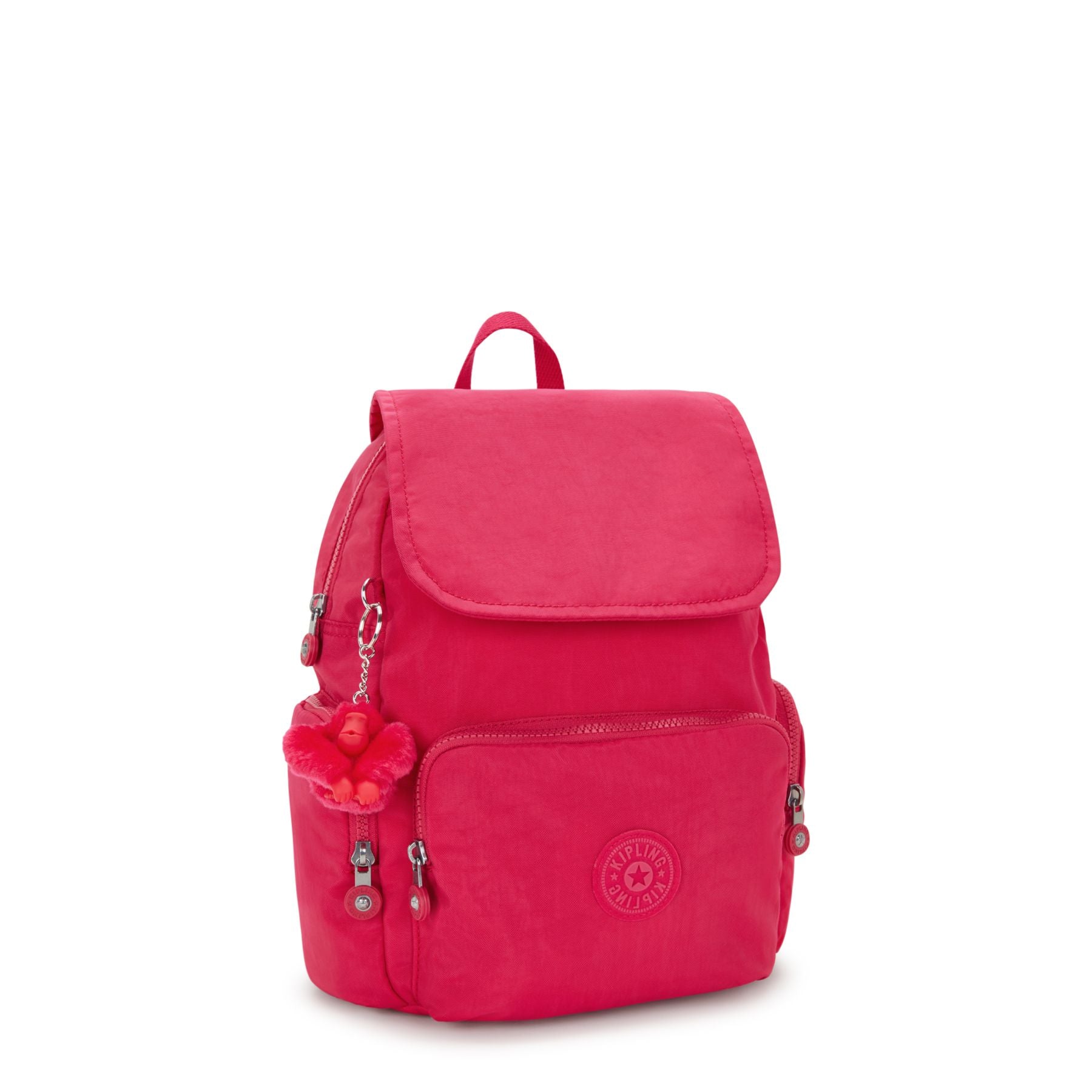 Kipling City Zip Small Backpack for Women - Lightweight Travel Daypack, Water-Resistant Confetti Pink Crossbody Bag - Perfect for Work, School & Commuting