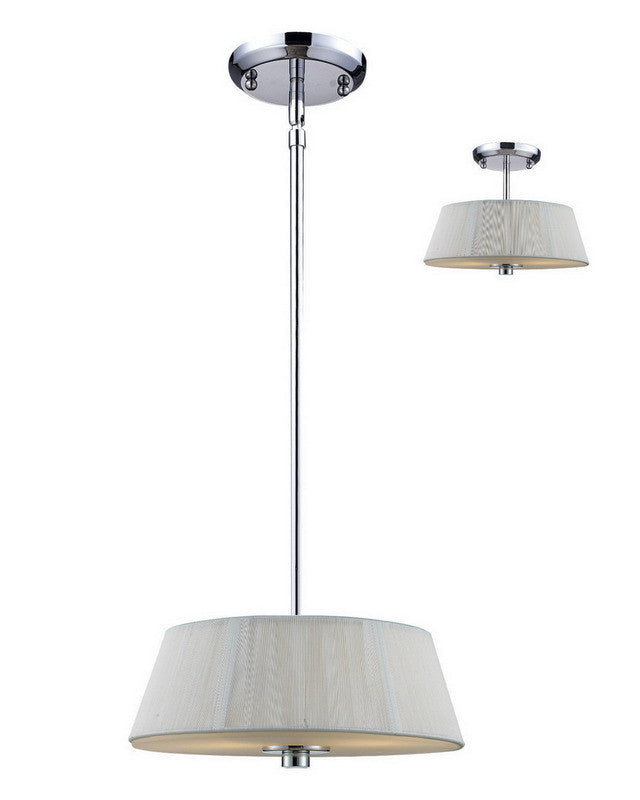 Z Lite Lighting 162 12W Modern Two-Light Pendant Chandelier or Semi-Flush Ceiling Fixture in Polished Chrome Finish - Perfect for Dining Room, Kitchen Island, or Entryway Lighting