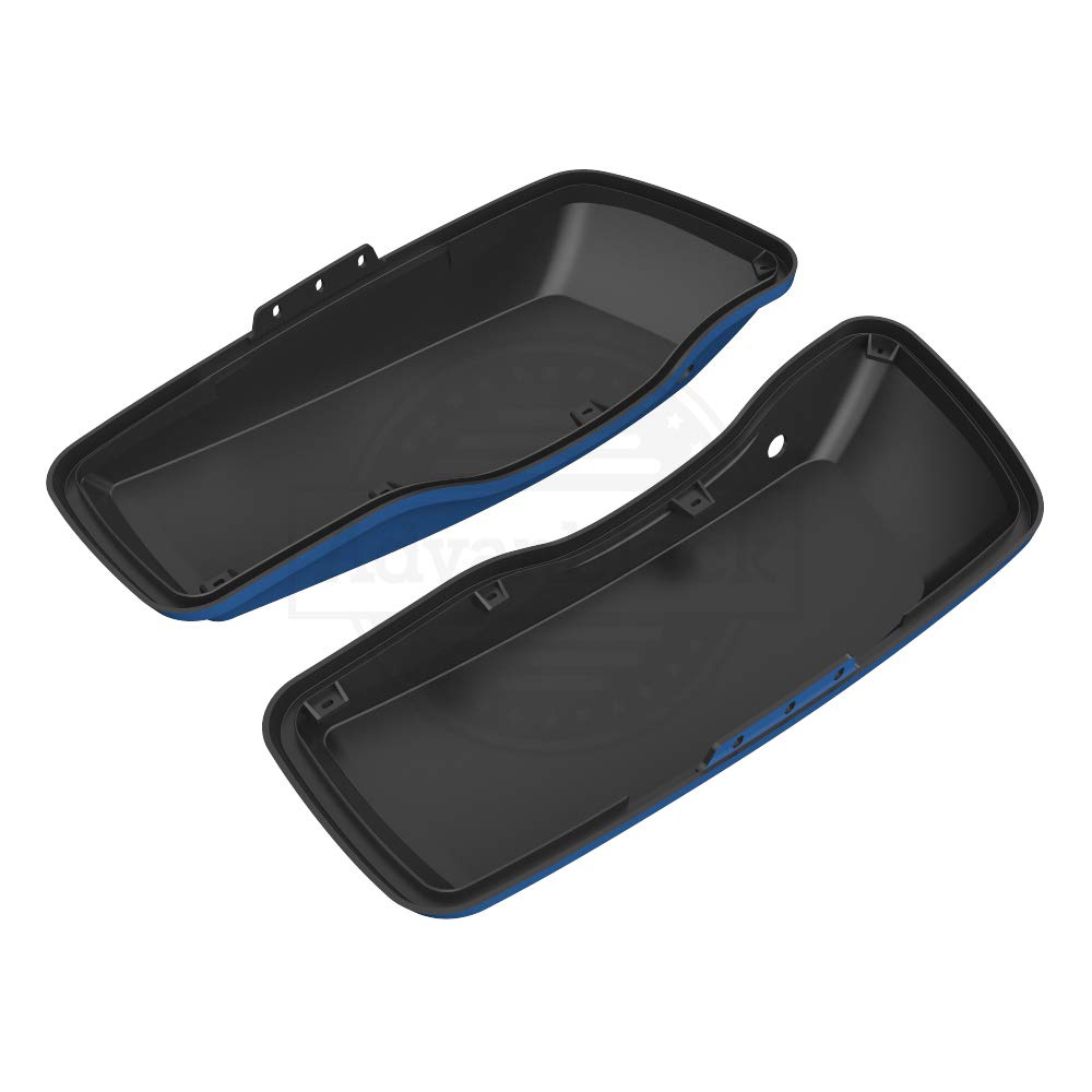 Moto Onfire Saddlebag Lids for Harley Touring Street Glide & Road Glide Special 2014-2020 - Legend Blue | Waterproof Motorcycle Luggage Accessories for Long Rides & Travel