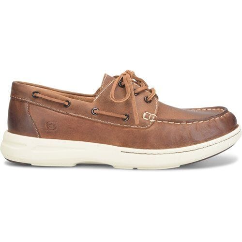 BORN MARINER 3 Eye Men's Leather Boat Shoes - Classic Slip-Resistant Deck Shoes for Sailing, Casual Wear & Outdoor Activities
