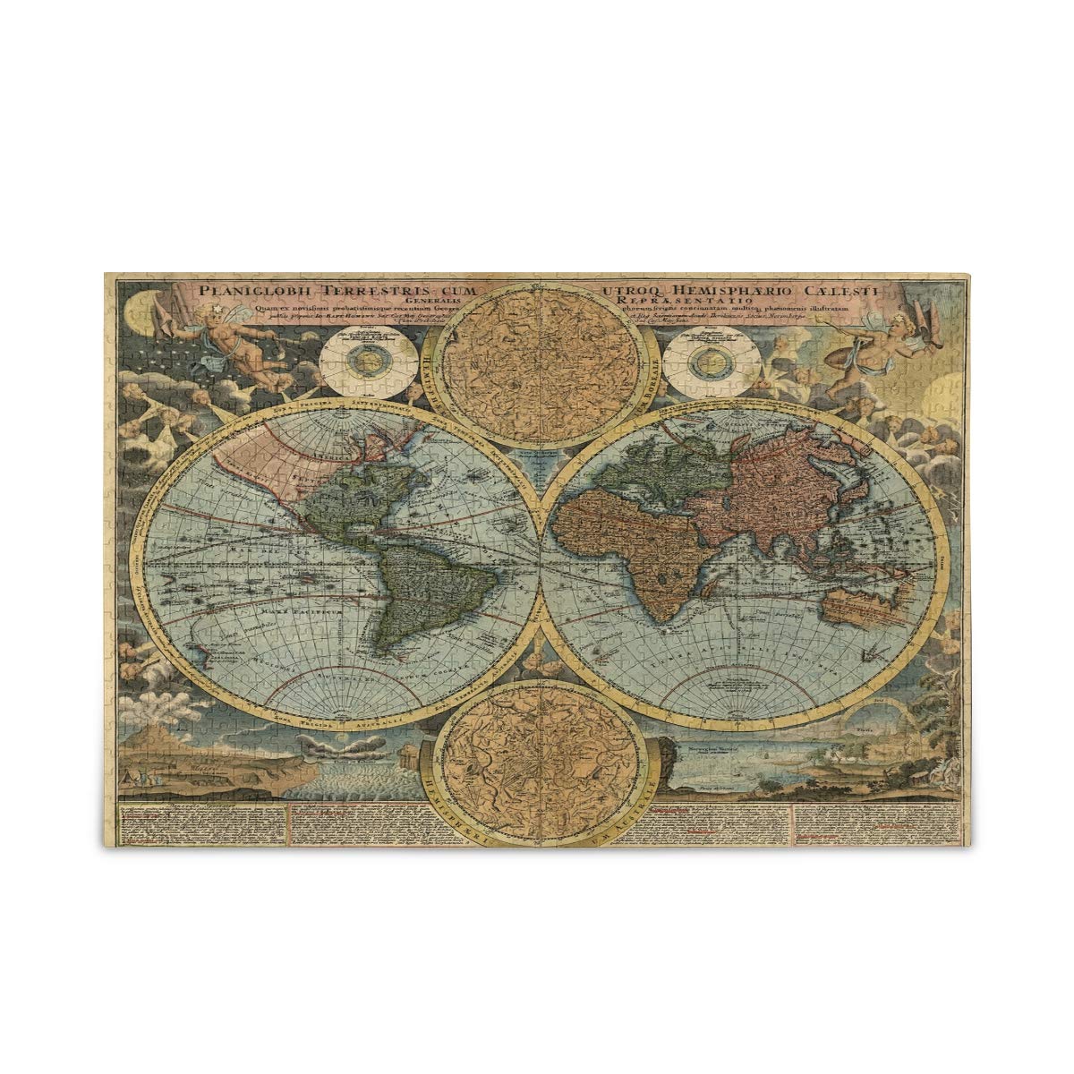 ALAZA 1000-Piece Ancient World Map Puzzle - Fun Educational Game for Adults & Kids