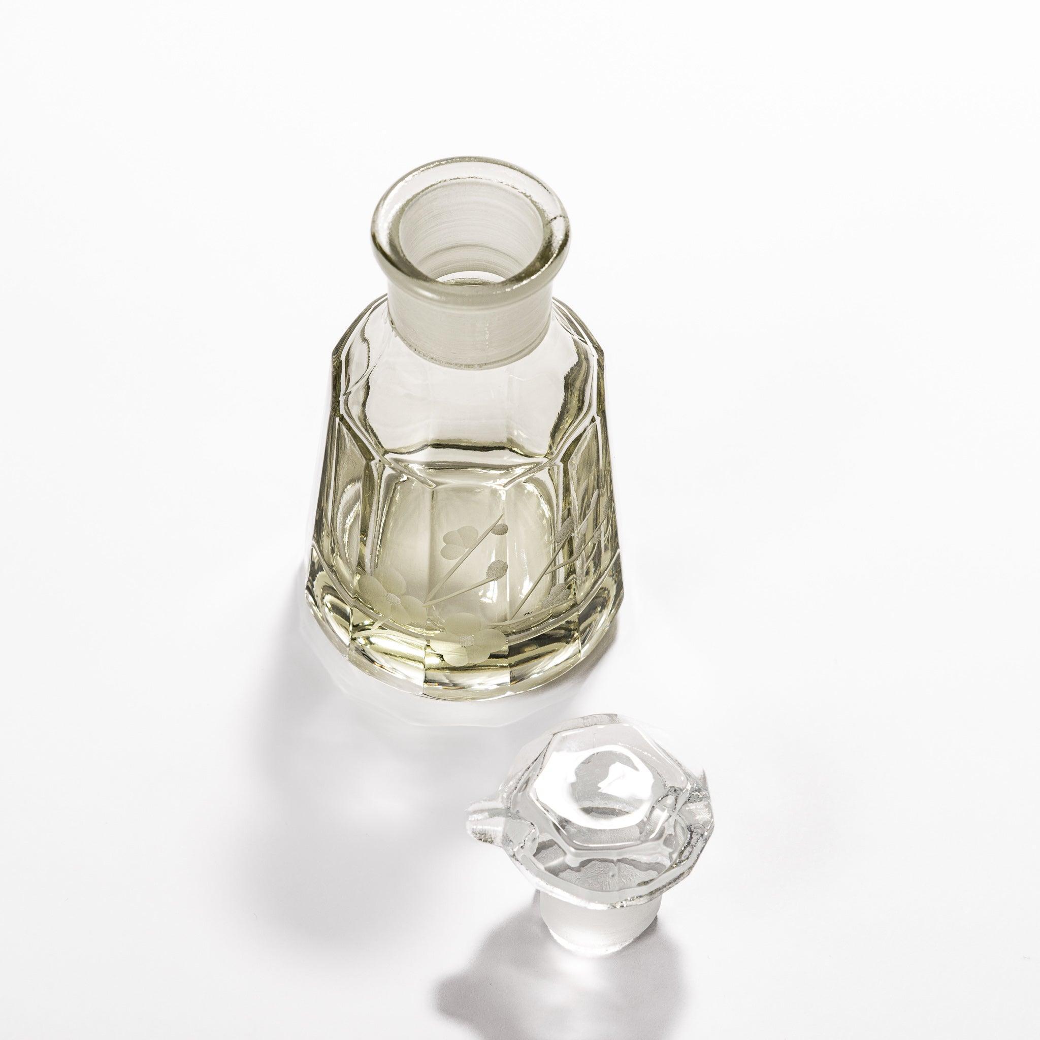Premium Glass Soy Sauce Dispenser with Frosted Plum Design - Perfect for Sushi, Asian Cuisine & Kitchen Decor